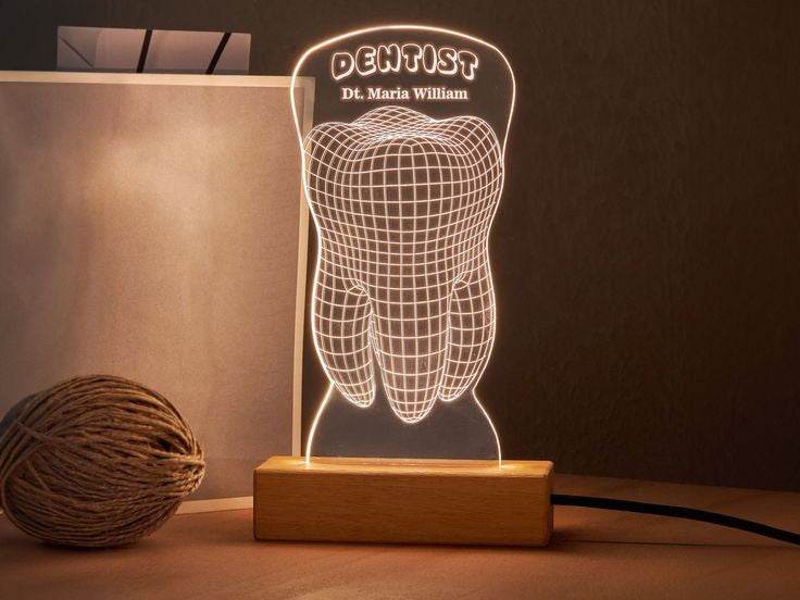 Illustration Lamp For Dentist model | Best gift for Dentist | Dentist Table Top| Professional Table Top | Customized Dentist | - BBD GIFTS