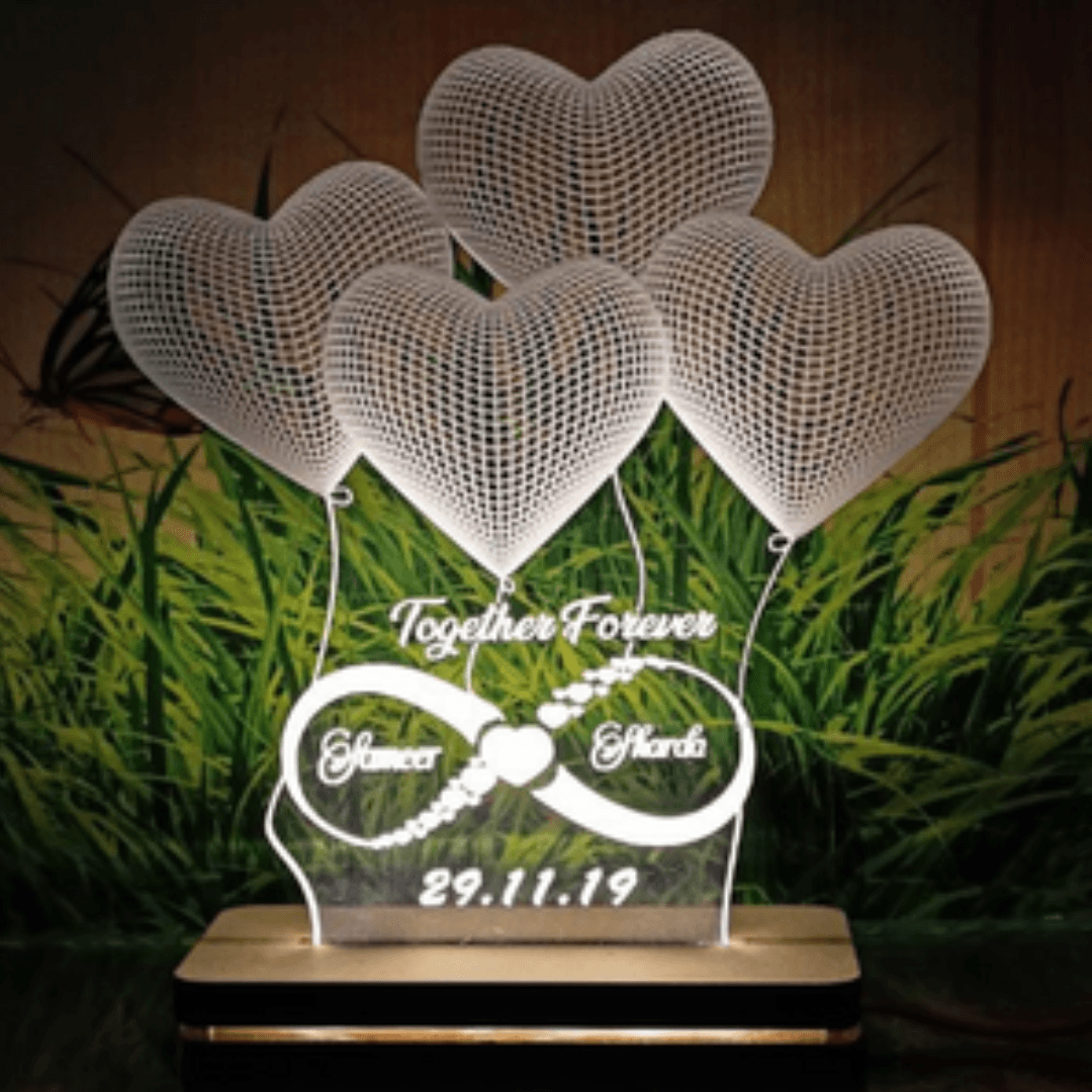 Customized Infinity heart light - Anniversary gifts - Gift for her - Wedding Special - Best gift for wife - BBD GIFTS