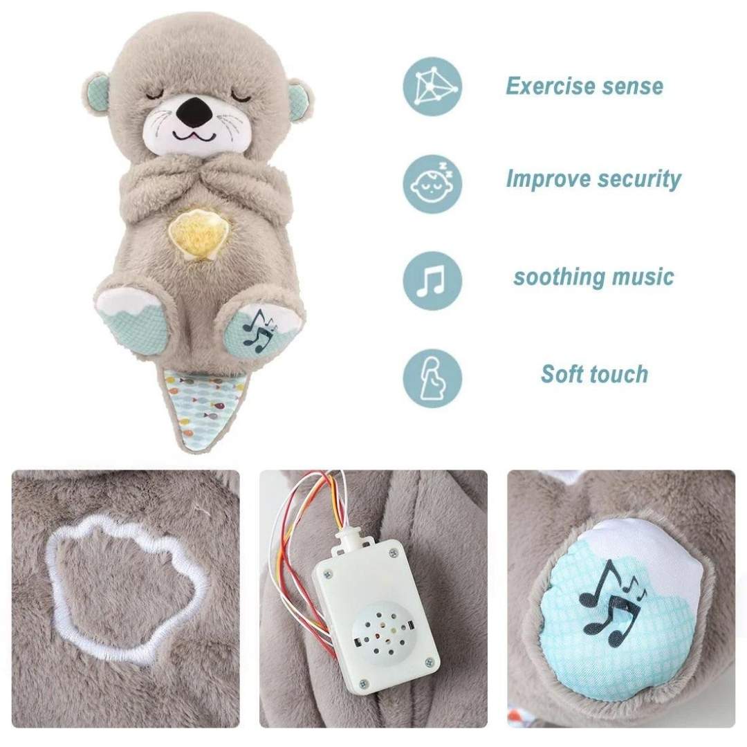 Breathing Teddy Bear with Music & Light for kids And Adults
