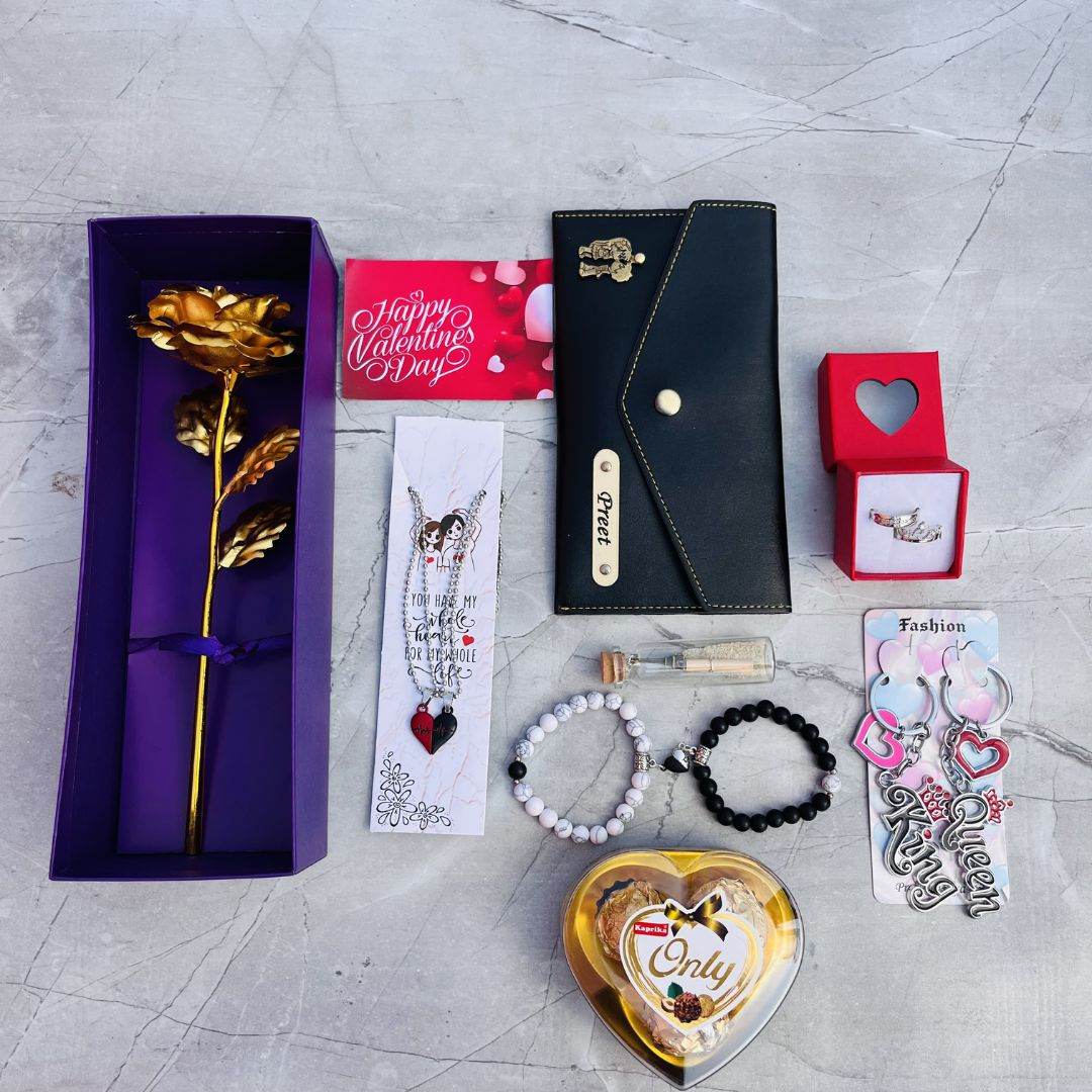 Valentine's Day Gift Hamper With 24K Rose - BBD GIFTS