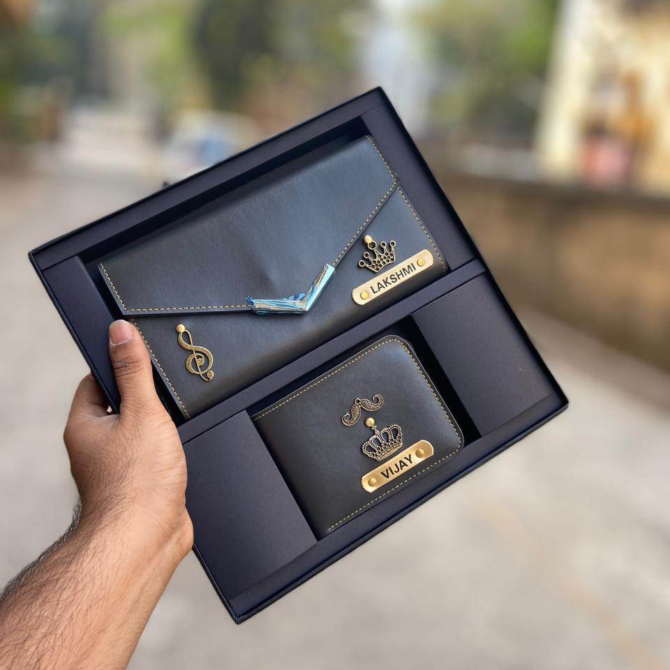 Customized Men and women wallet combo - Couple Gifts - Anniversary Gifts - BBD GIFTS