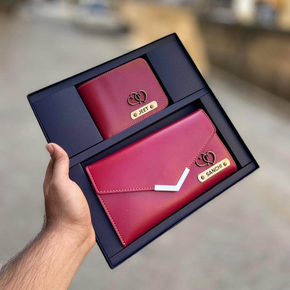 Customized Men and women wallet combo - Couple Gifts - Anniversary Gifts - BBD GIFTS