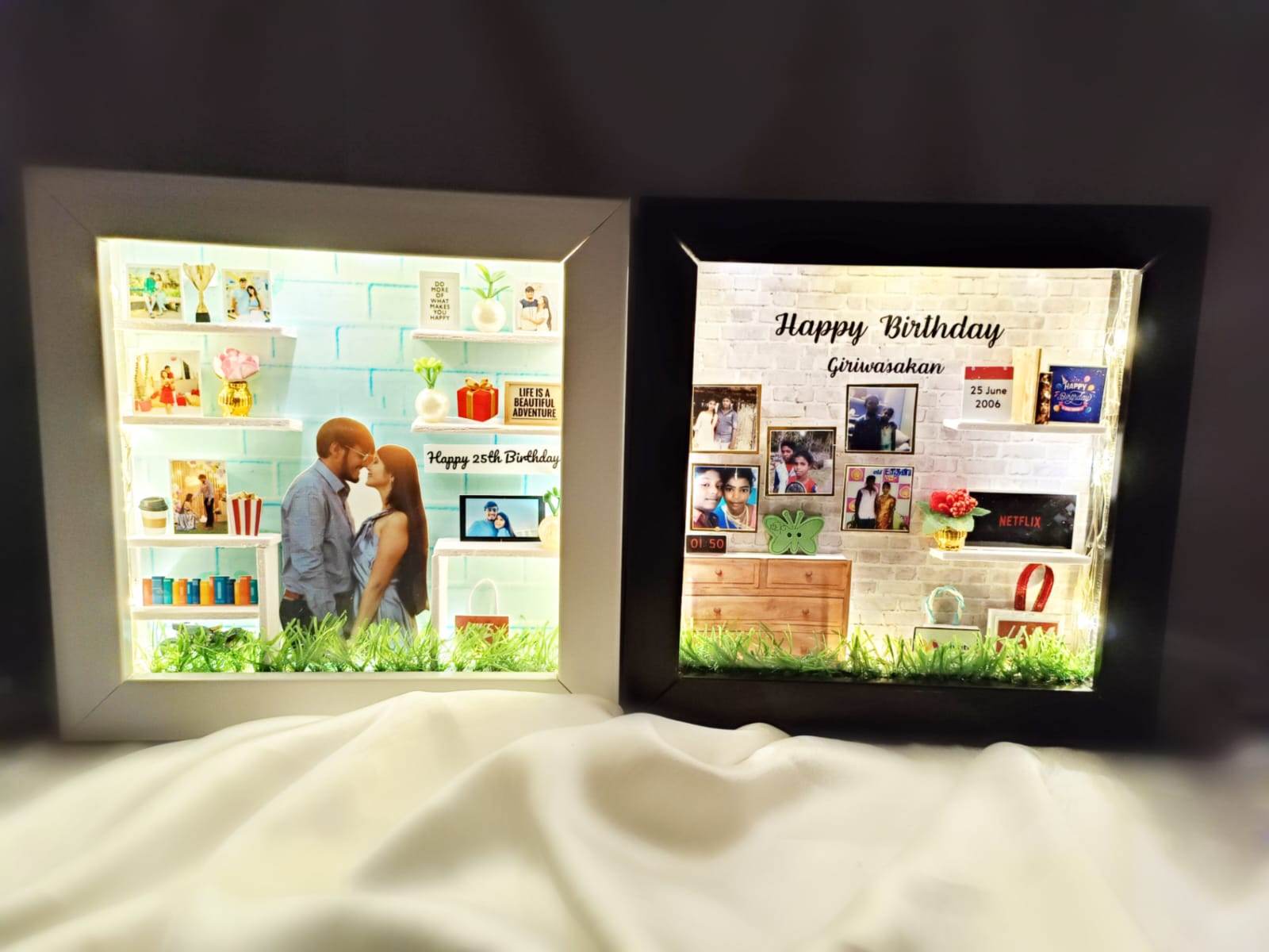 Miniature Box With Lights - Shadow Box - Birthday Gifts - Wedding Gifts - 3D Box With Lights - BBD GIFTS