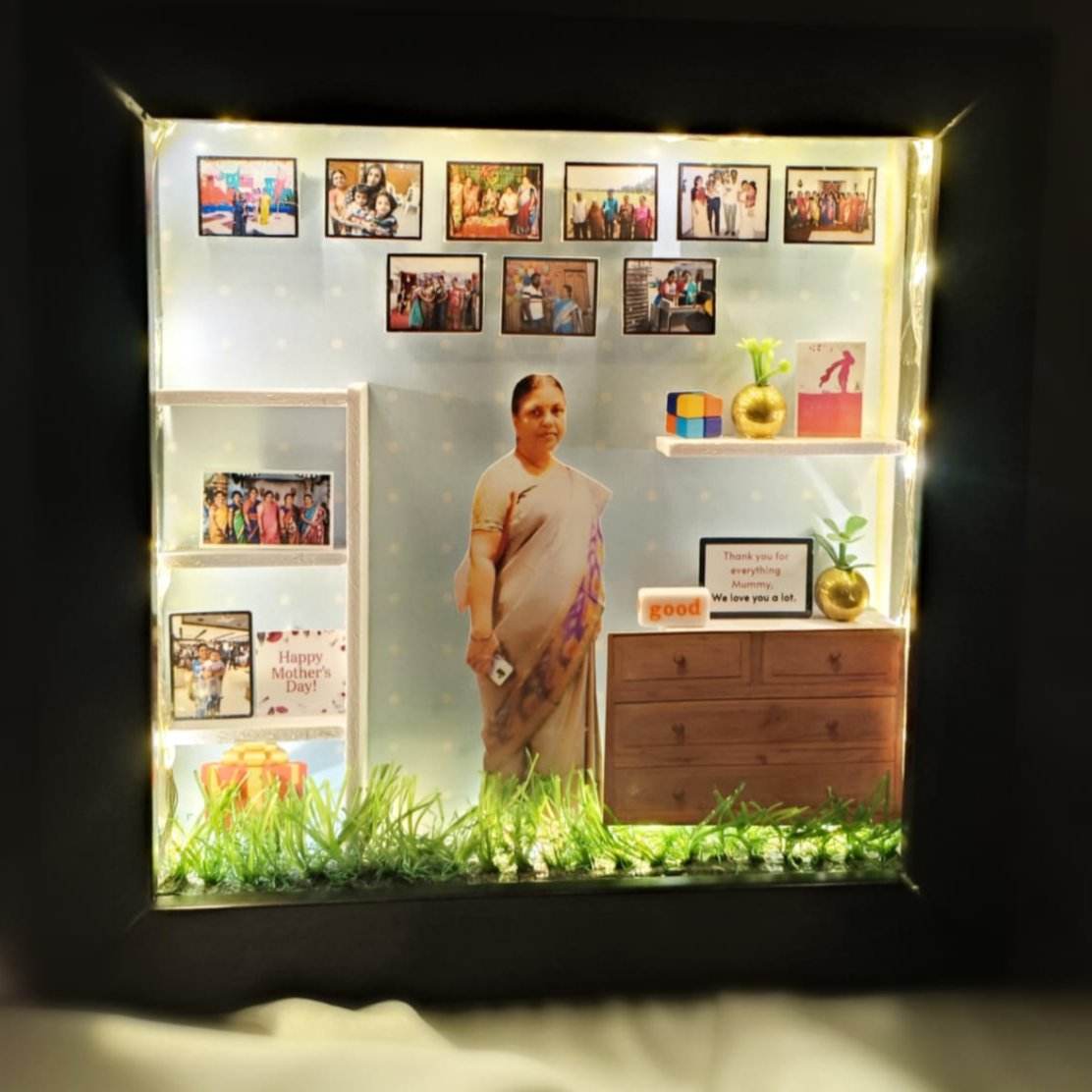 Miniature Box With Lights - Shadow Box - Birthday Gifts - Wedding Gifts - 3D Box With Lights - BBD GIFTS