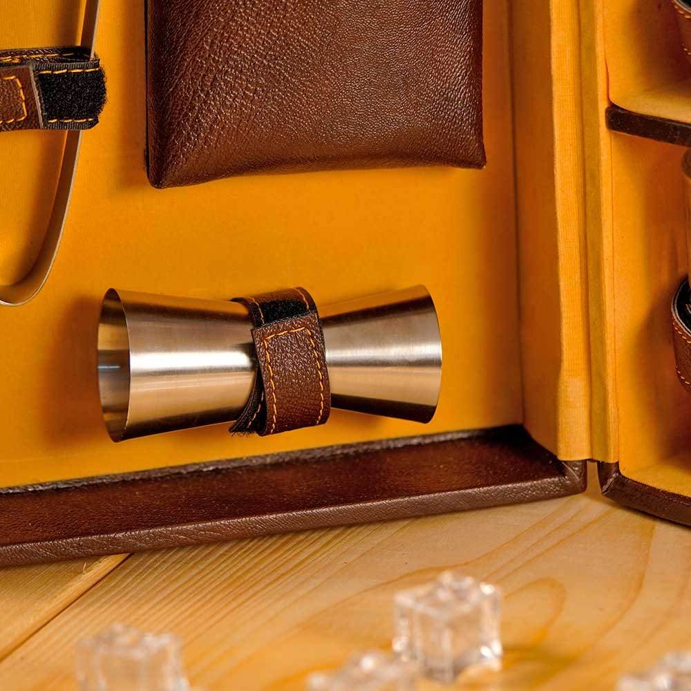 Customize Wine Set Box | Brown portable wine bar set | Leatger suitcase wine bar set | Groomsmen gift | Bar box - BBD GIFTS