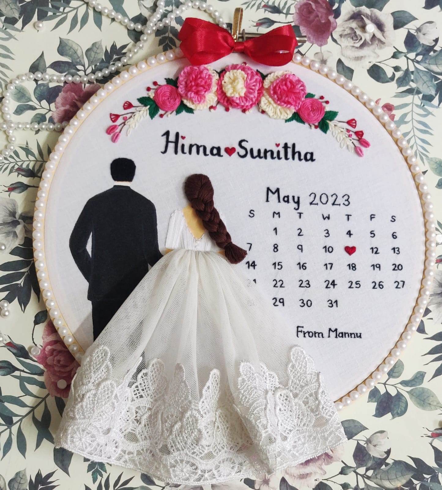 Couple Wedding Embroidery Hoop Art - BBD GIFTS