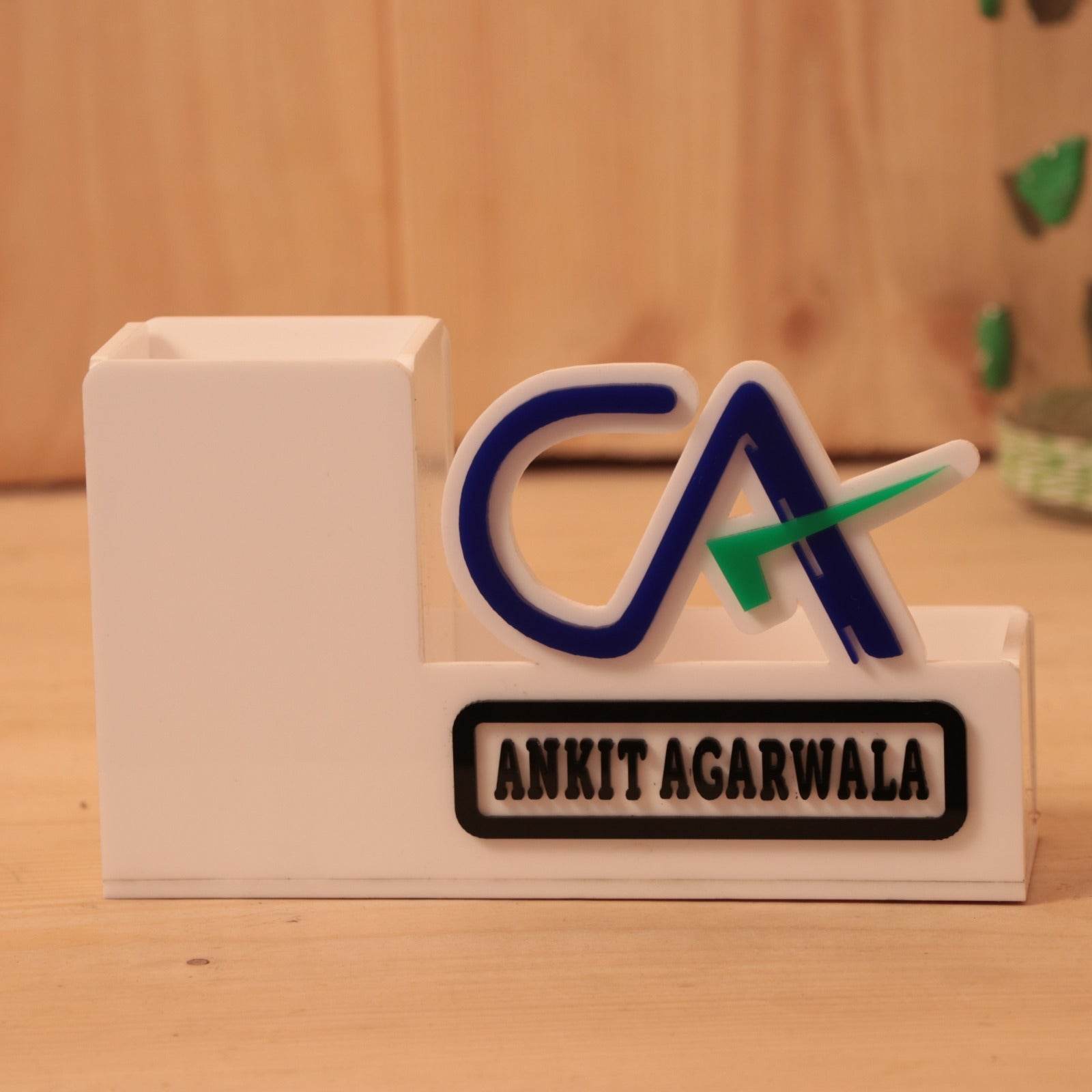 CA Table Top - CA Penstand with name - Personalized CA Name Plate - Best Gift for CA - Gift For CA - BBD GIFTS
