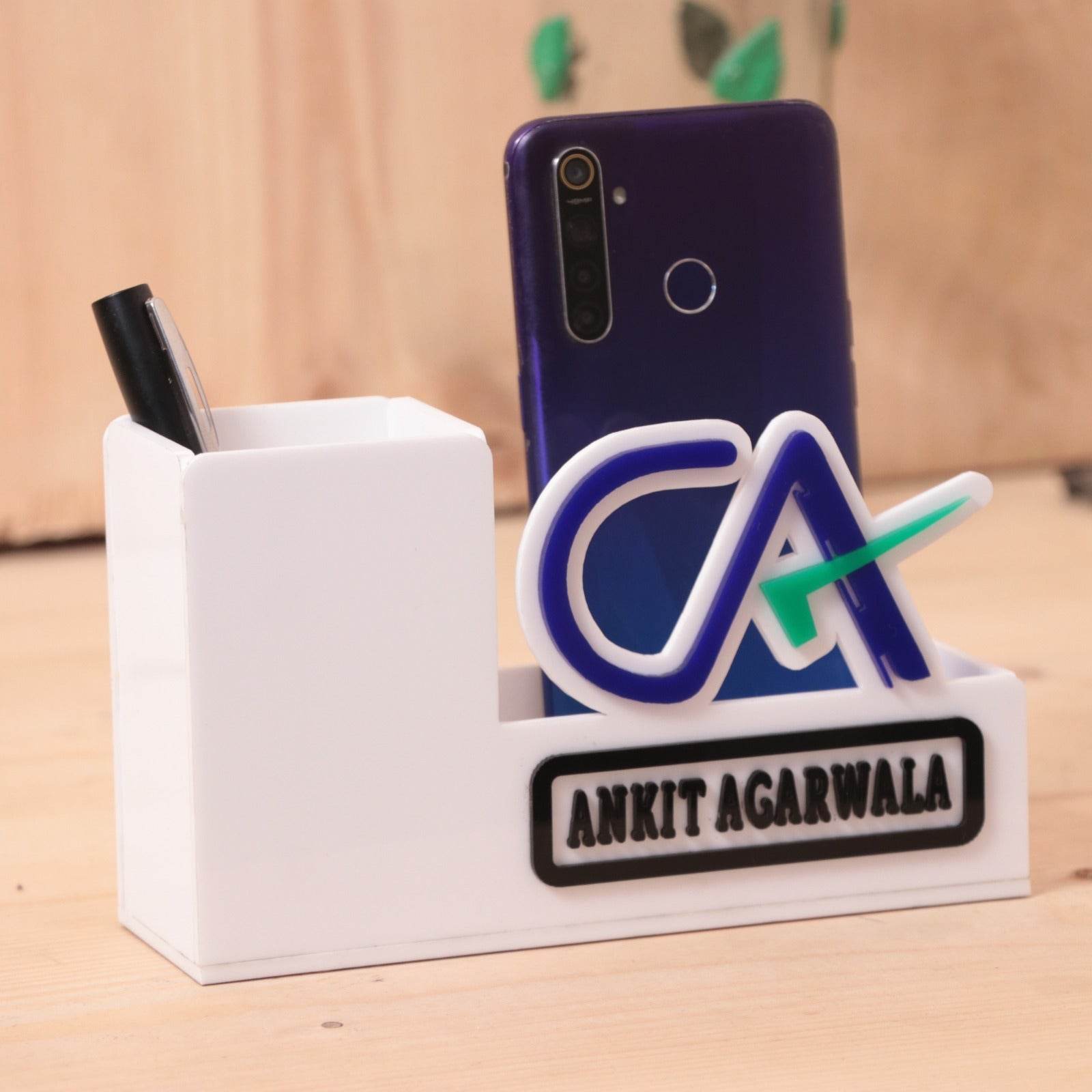 CA Table Top - CA Penstand with name - Personalized CA Name Plate - Best Gift for CA - Gift For CA - BBD GIFTS