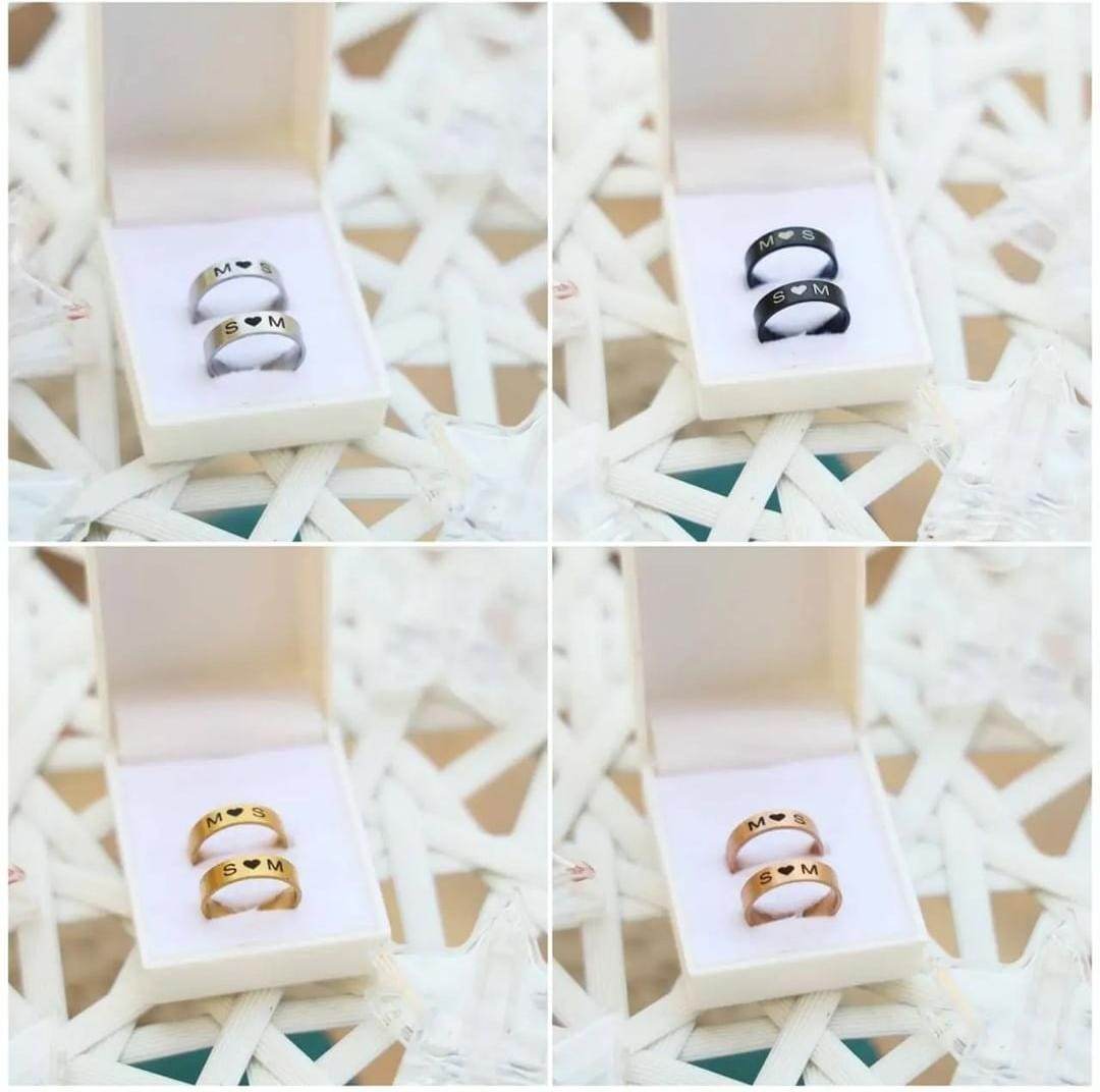 Customised Couple Name Ring | Gift for him | Gift for her | Secret Rings | Special Rings | Couple Rings | Rings for lovers | Ring for valentine | Best gift for couple - BBD GIFTS