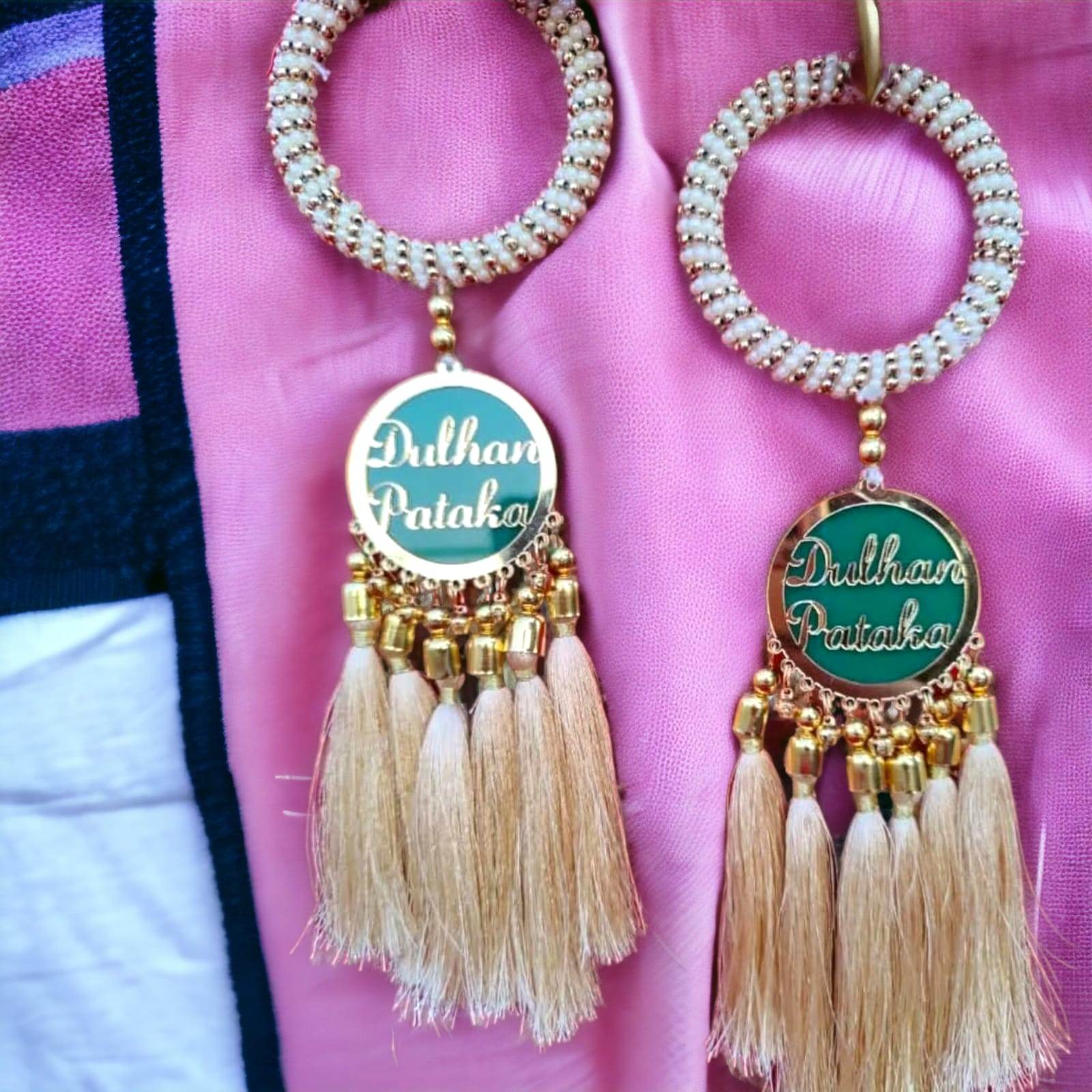 Dulhaniya Earrings with Thread Tassels | Elegant Bridal Jewellery | Gift for her | Best gift for her - BBD GIFTS