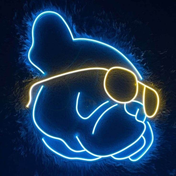 Customise French Bulldog With Glass Neon Sign | Gift for Dog lovers | Pet lover gift | Dog lover gift | Wall decor | Pet room decor - BBD GIFTS
