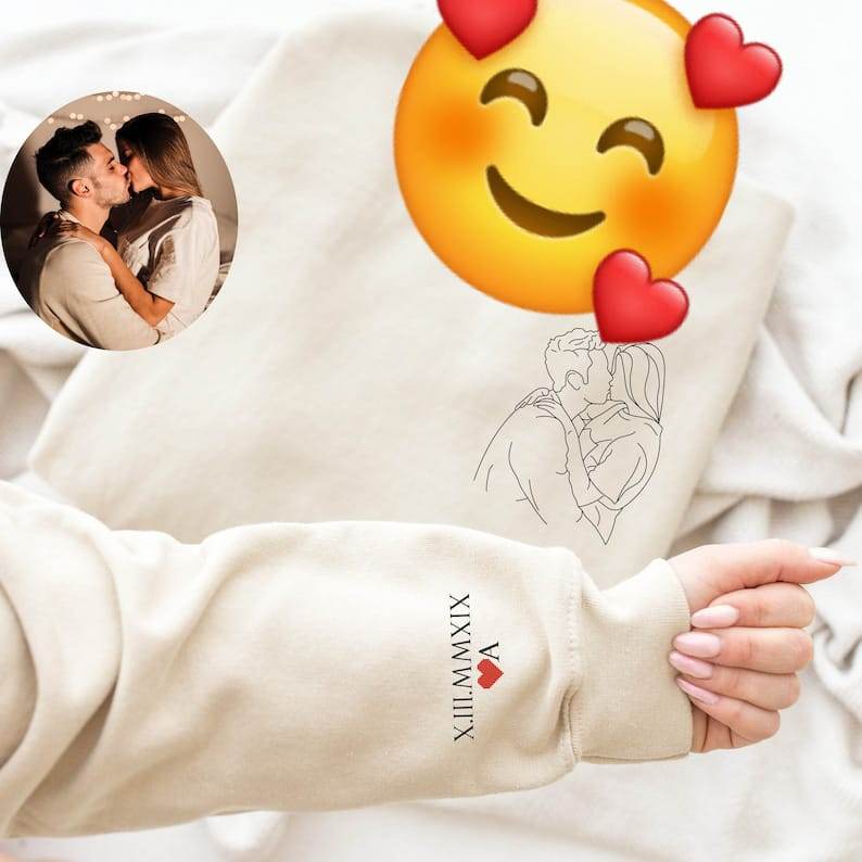 Matching Couple Hoodies | Custom potrait couple hoodie| Couple Hoodies for best friend | Couple Hoodies | Anniversary gift| Wedding gift | Best gift for Couples | Gift for couples - BBD GIFTS