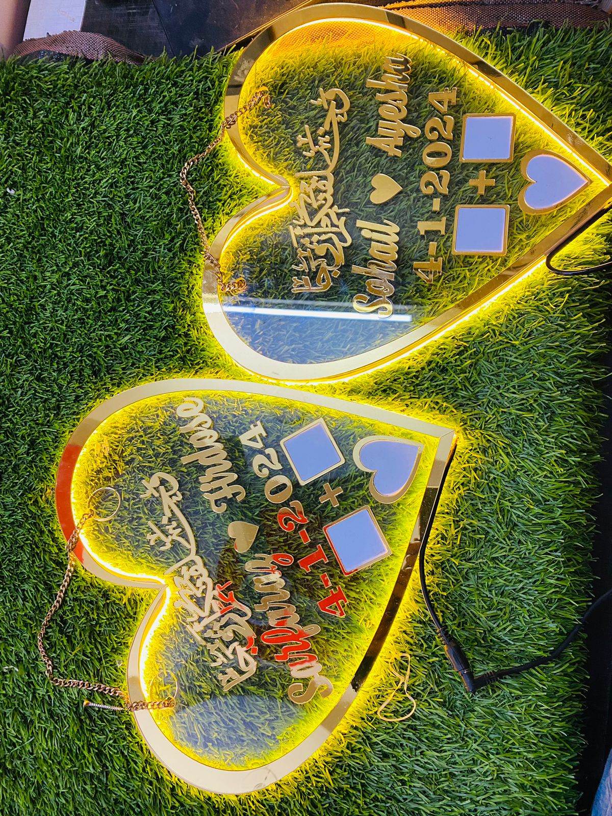 Customized Acrylic Couple Wedding Frame | Finger Print Impression Frame | With Couple Names | Wedding Special Gift | Heart Frame with Fingerprints| Couple Gifts | Best Gift For Marriages - BBD GIFTS