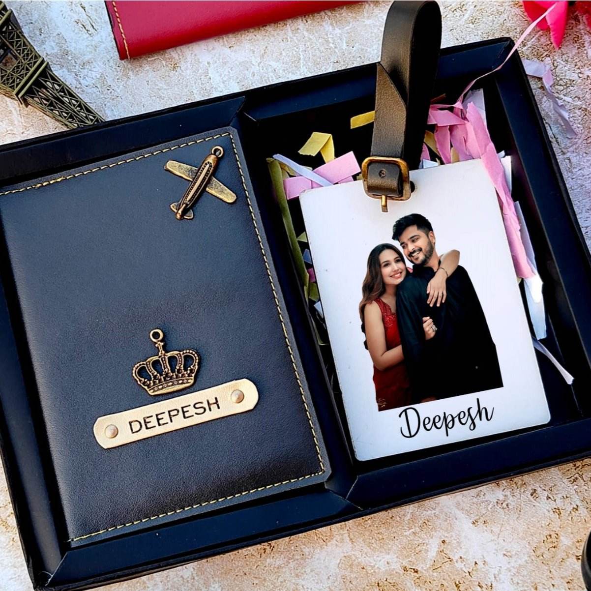 Personalized Passport Cover | Luggage Tag Combo | Leather Passport | Any picture Customization | - BBD GIFTS
