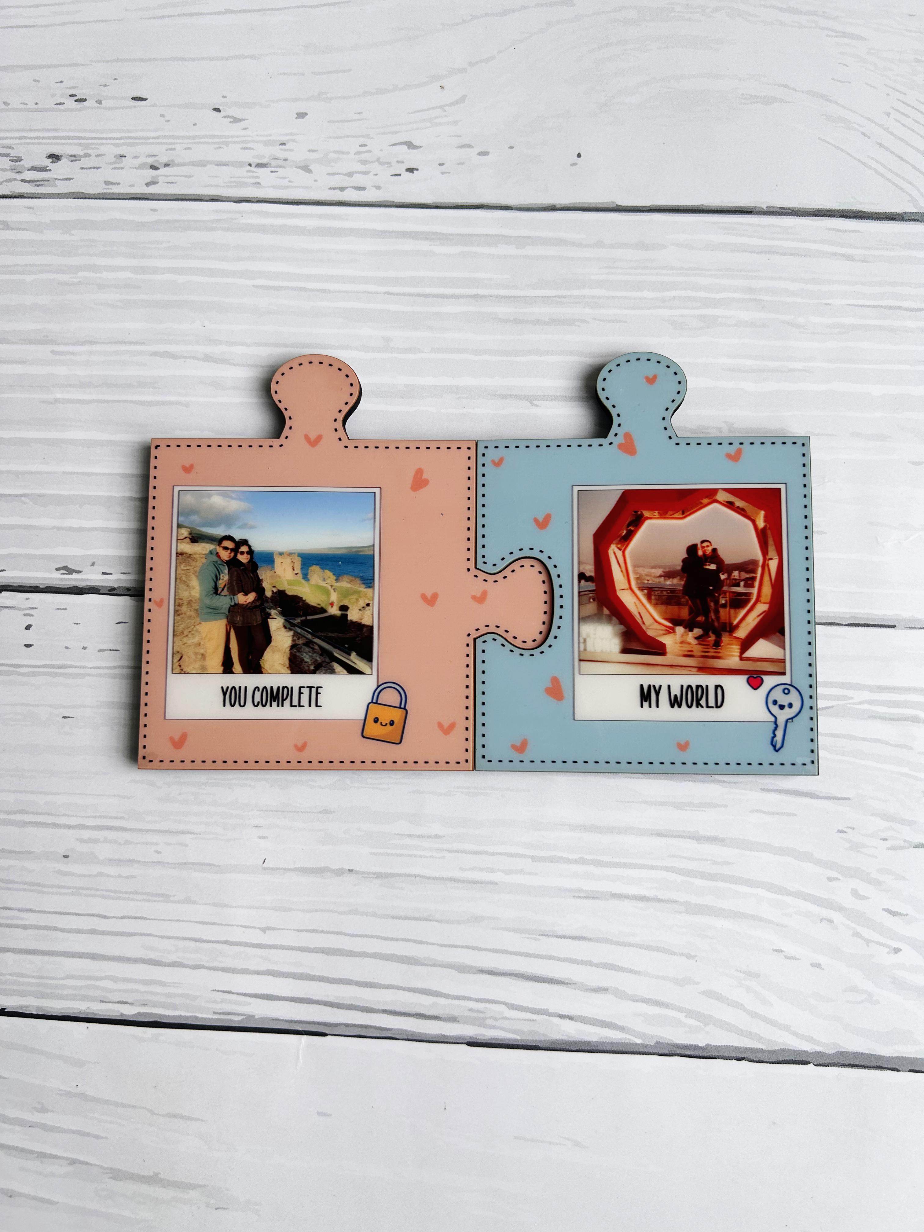 Customised Couple Puzzle Fridge Magnets | Fridge Magnets | Jisaw Fridge Magnet | Customized puzzle photo | - BBD GIFTS