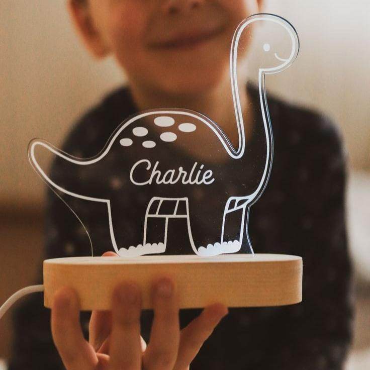 Personalized Acrylic Night Light For Kids | Dinosaur for Kids | Customized Handmade Led Kids Bedroom Decor - BBD GIFTS