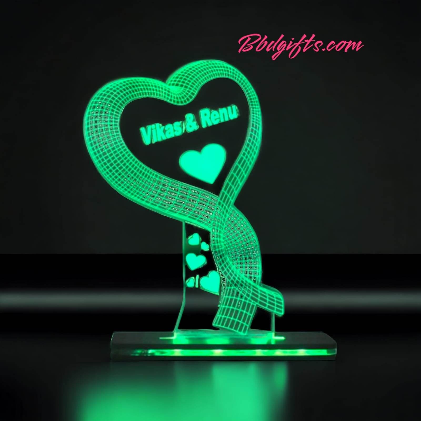 Customized arcylic encriving frame | LED frames | Couple gifts|Anniversary gifts | Custom made LED frames - BBD GIFTS