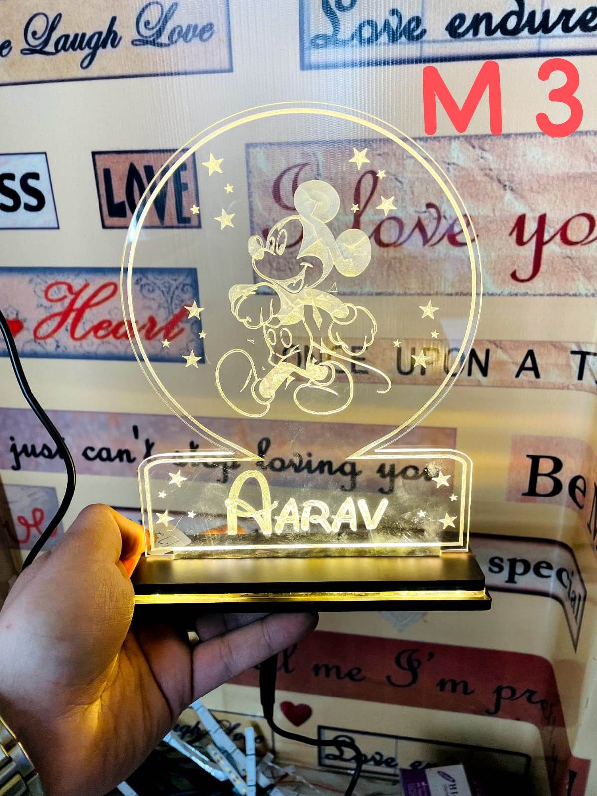 Personalised Night Light Moon with Stars | Cloud Night lamp | Kid Gifts | Special gift | Return gifts for birthday | Birthday gifts - BBD GIFTS