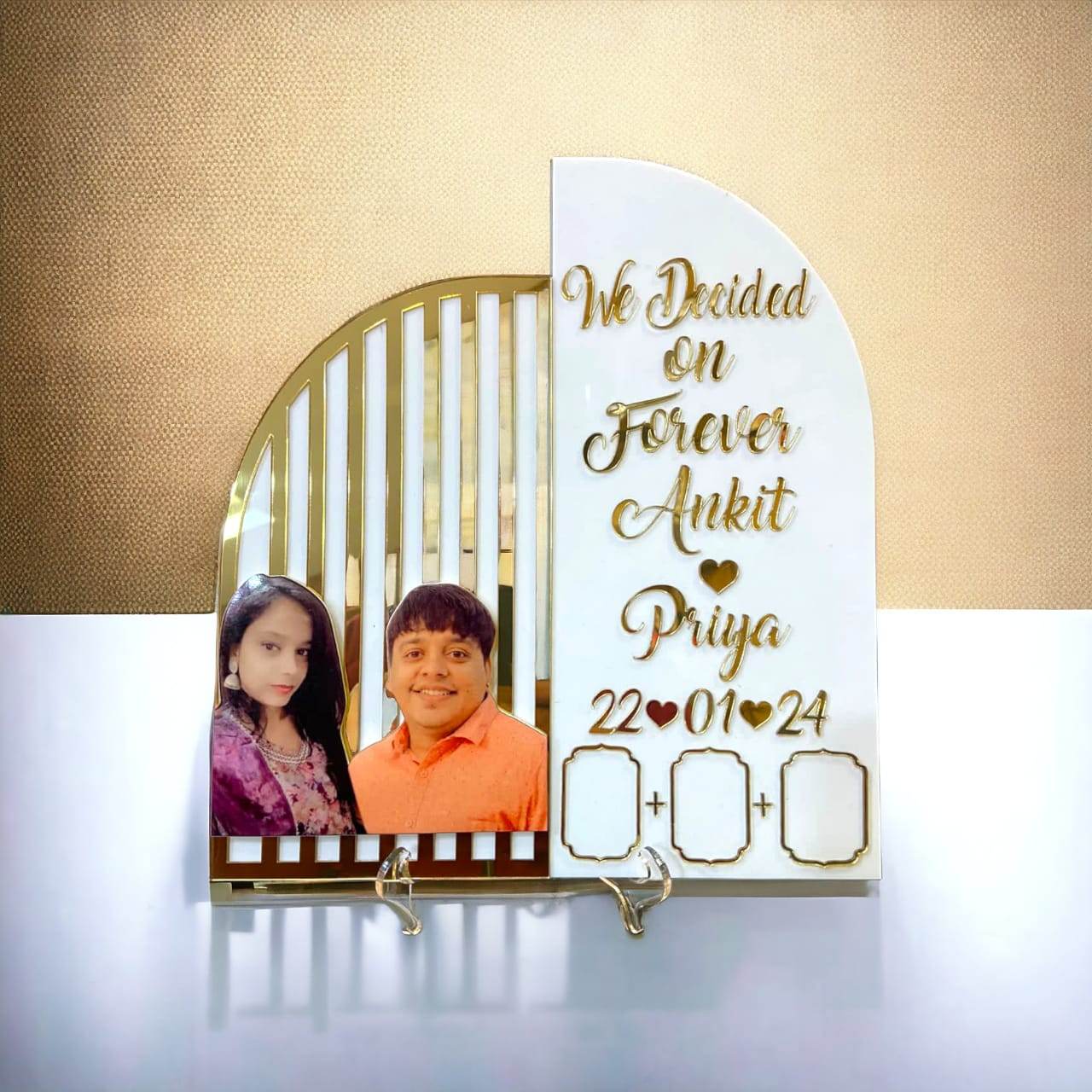 Customized Thumb Print Frame With Picture | Couple Frame | Marriage Gift | Couple Special Gift | Eligent Gift | Unique Palette | - BBD GIFTS