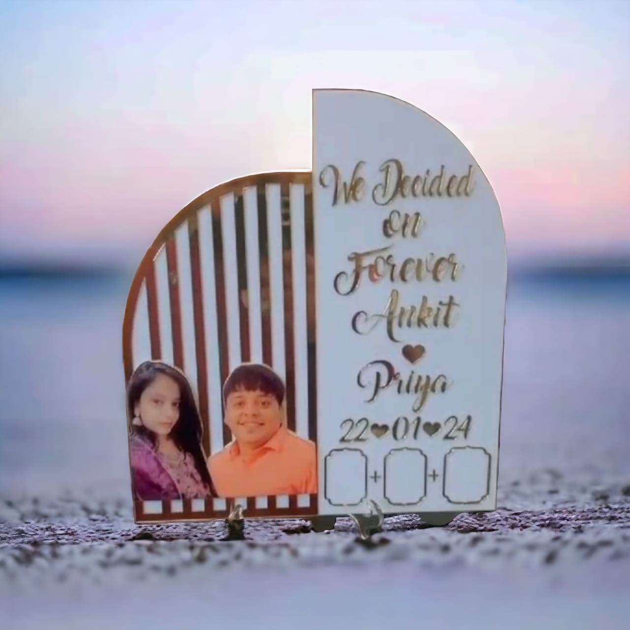 Customized Thumb Print Frame With Picture | Couple Frame | Marriage Gift | Couple Special Gift | Eligent Gift | Unique Palette | - BBD GIFTS