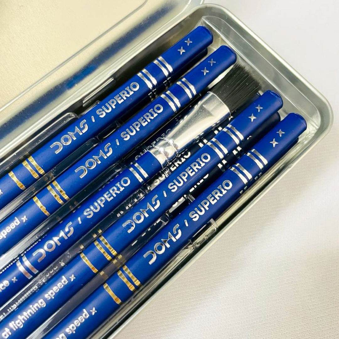 Customised DOMS Superio Pencil box with engraved names | Pencils for school kids | Best return gifts for kids - BBD GIFTS