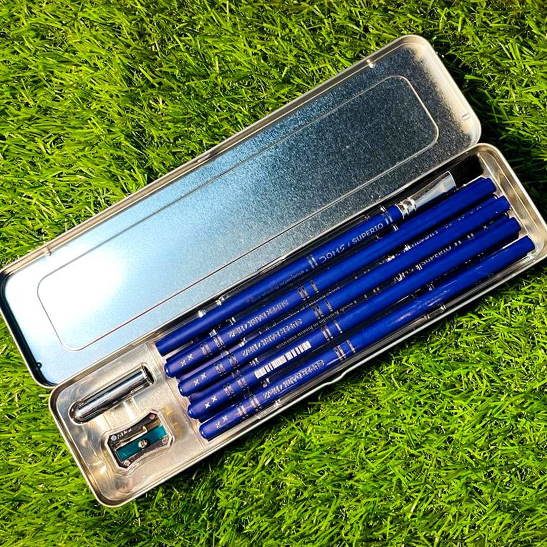 Customised DOMS Superio Pencil box with engraved names | Pencils for school kids | Best return gifts for kids - BBD GIFTS