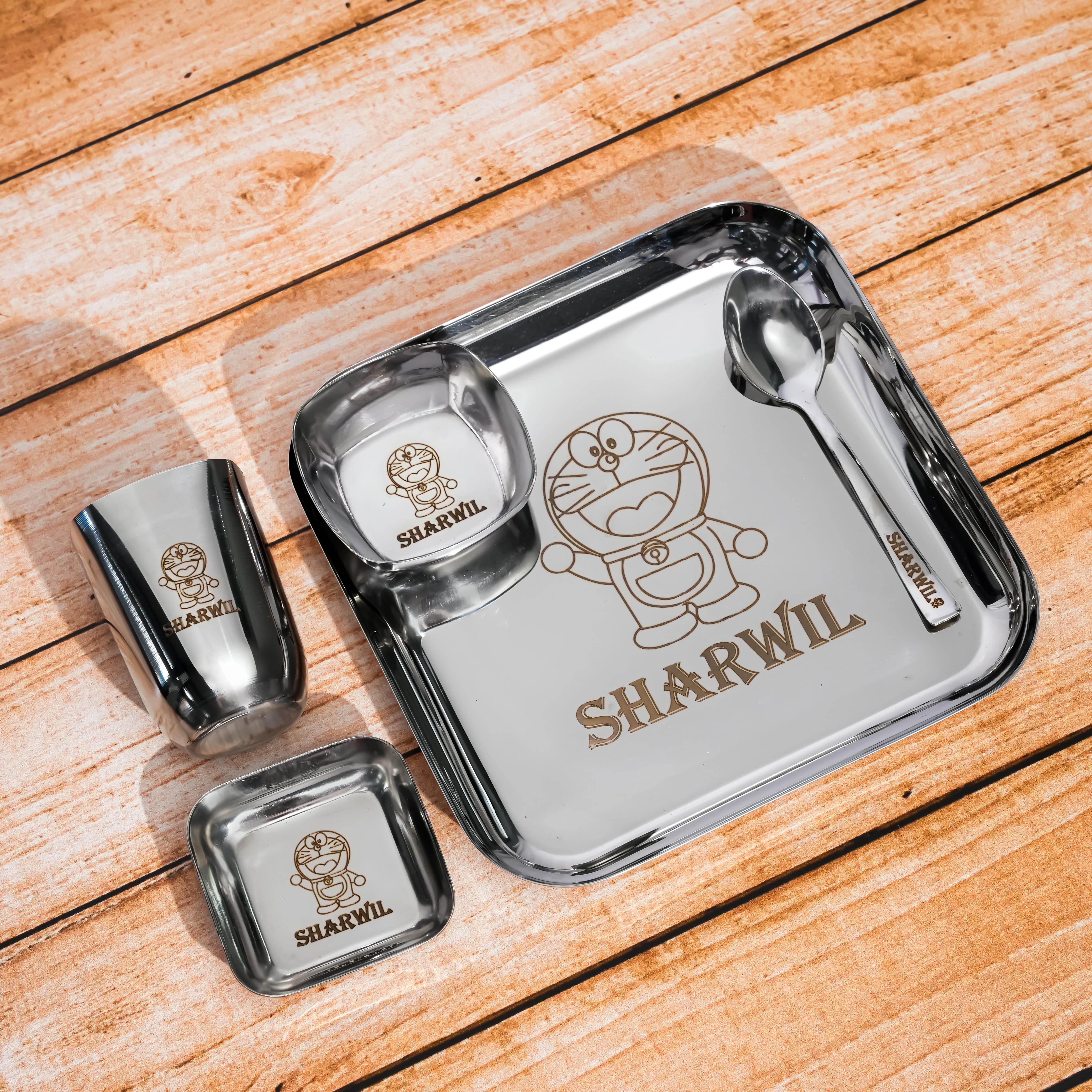 Heavy Weight Baby Dinner set | Best Gift for kid | Thalli set for kids | Stainless steel kids plate set | Return gifts | Return gifts for birthday - BBD GIFTS