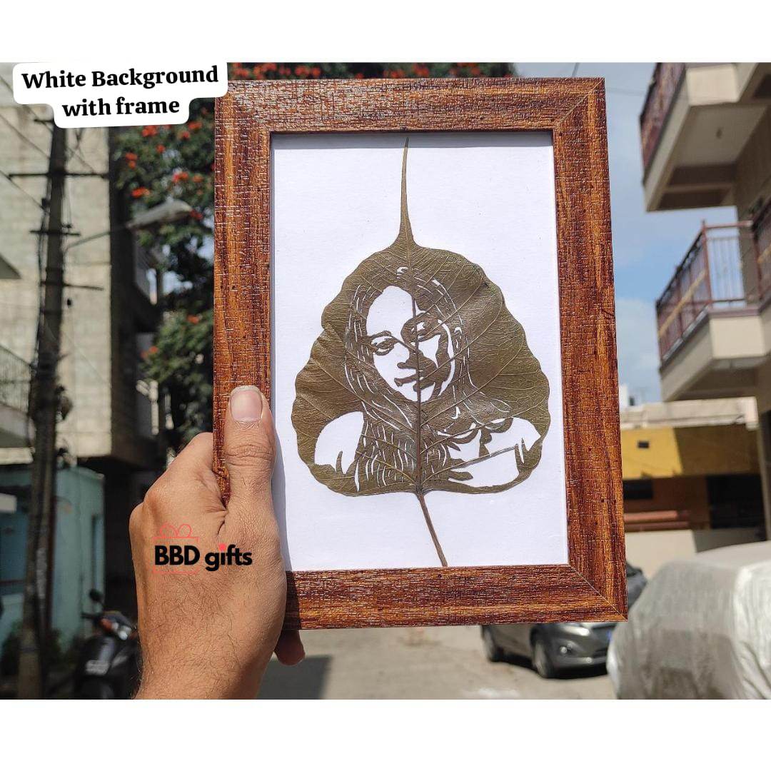 Natural Custom Leaf Art | Best Gifts For Birthday , Occasional , Anniversaries ,girls | gift for him and her - BBD GIFTS