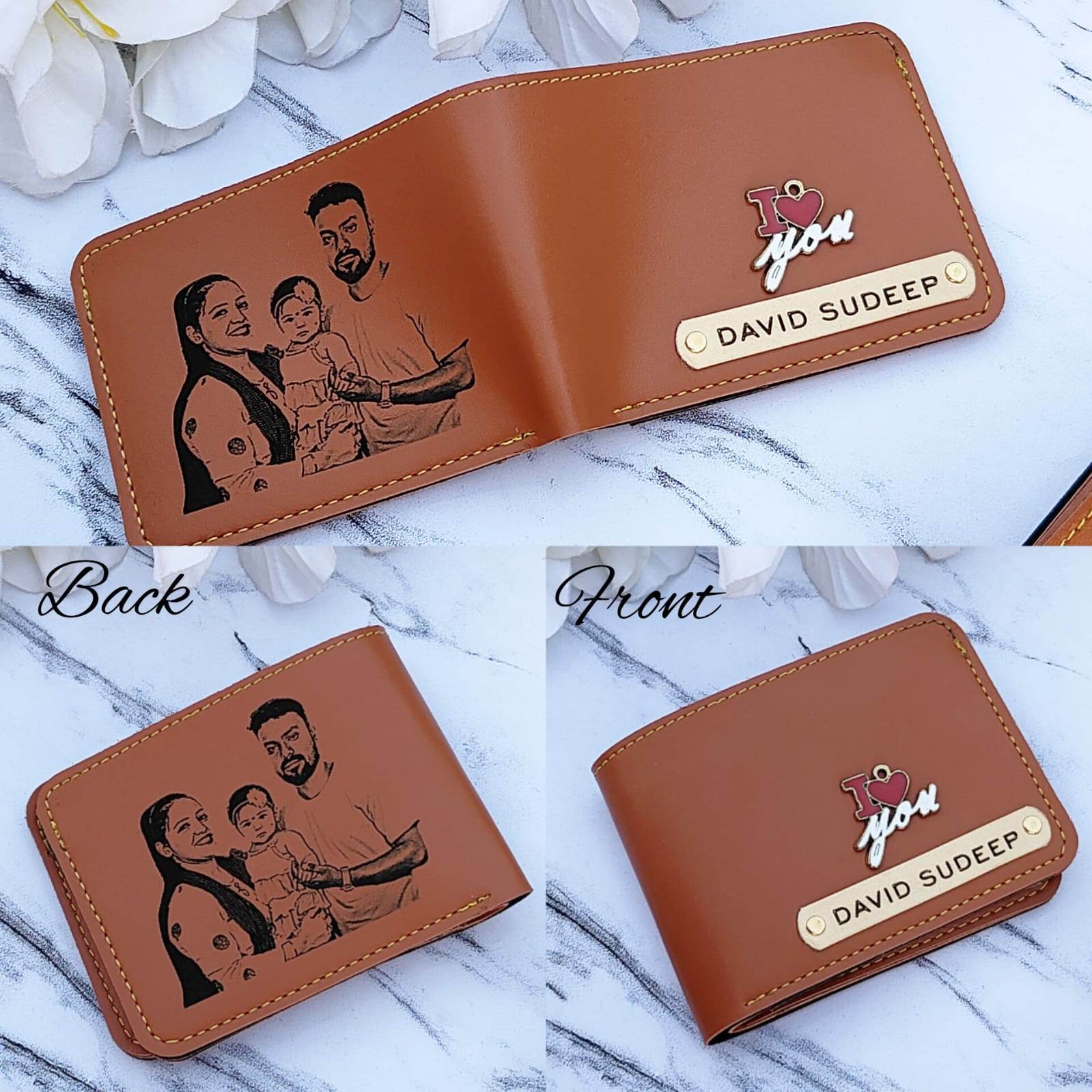 Sketch Wallet | Photo Wallet | Gift for Men's | Personalized Men's Wallet | Gift for him - BBD GIFTS