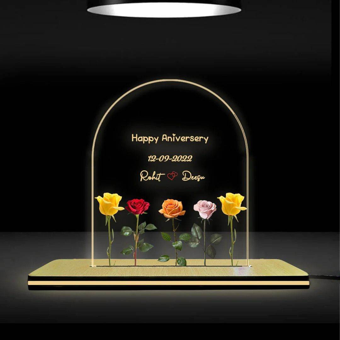 Personalized Name Acrylic Lamp | Best Gift For Couples , Led Table Top Anniversary Gifts - BBD GIFTS