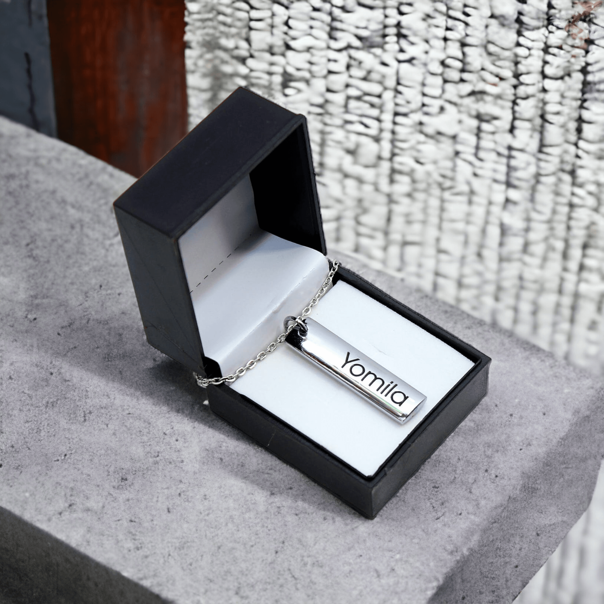 Capsule Bar Name Pendant - BBD GIFTS