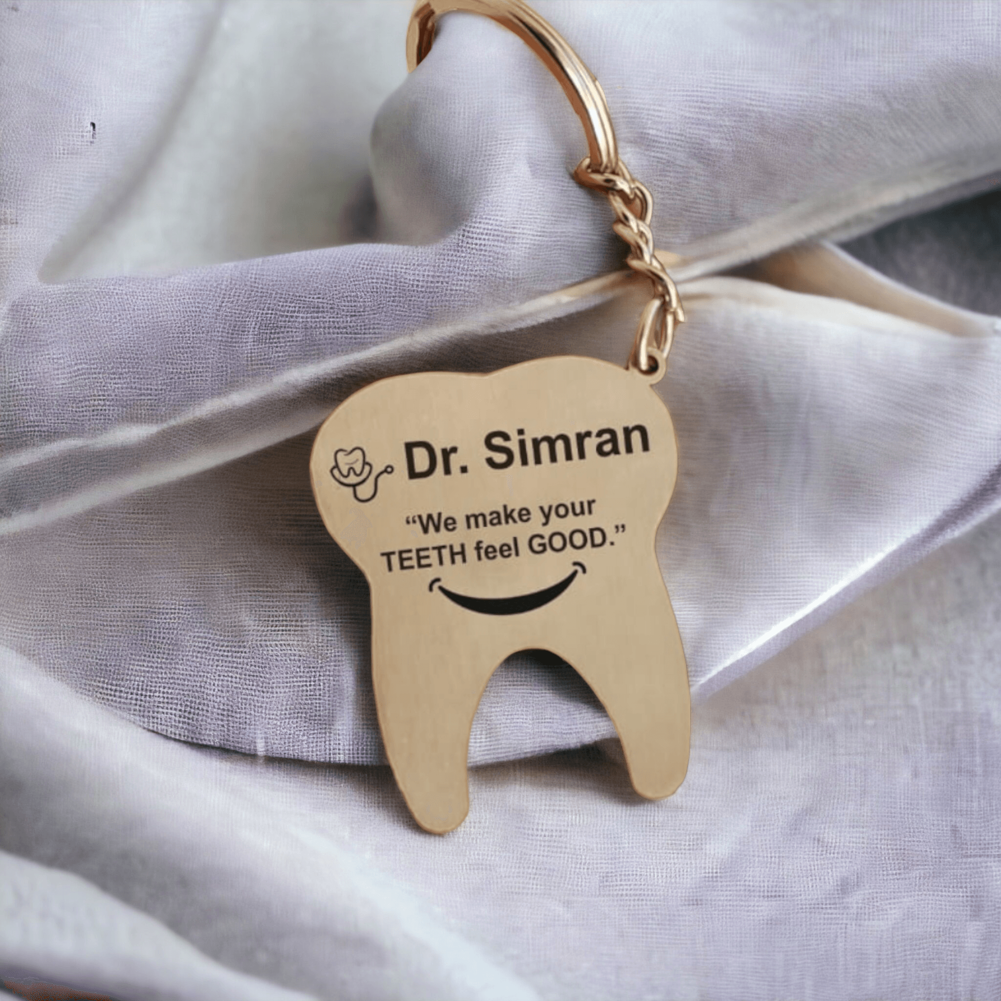 Customized stainless steel keychain for dentist | keychains for dentist | custom made keychains for dentist - BBD GIFTS