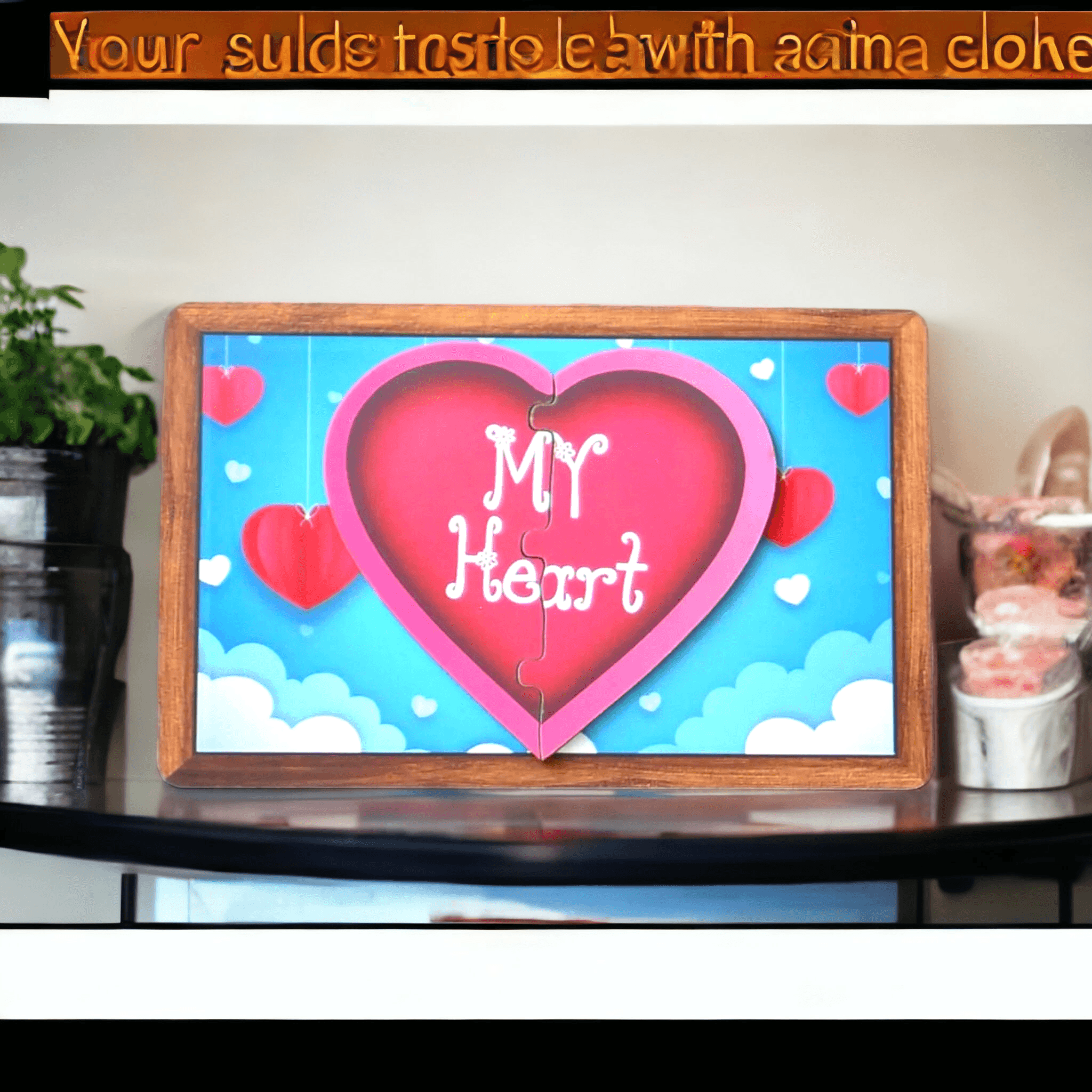 Customized Heart Puzzle Magnetic Frame Valentine's day | Best Gift For Love - BBD GIFTS