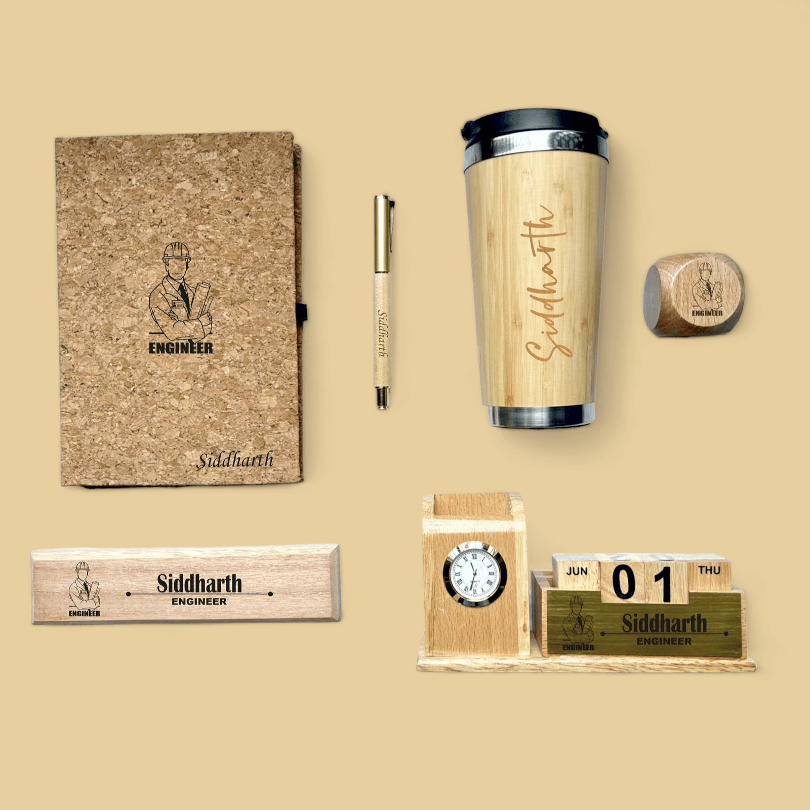 Personalized Engineer Gift Set | Custom Eco-Friendly Desk Combo for Engineers - BBD GIFTS