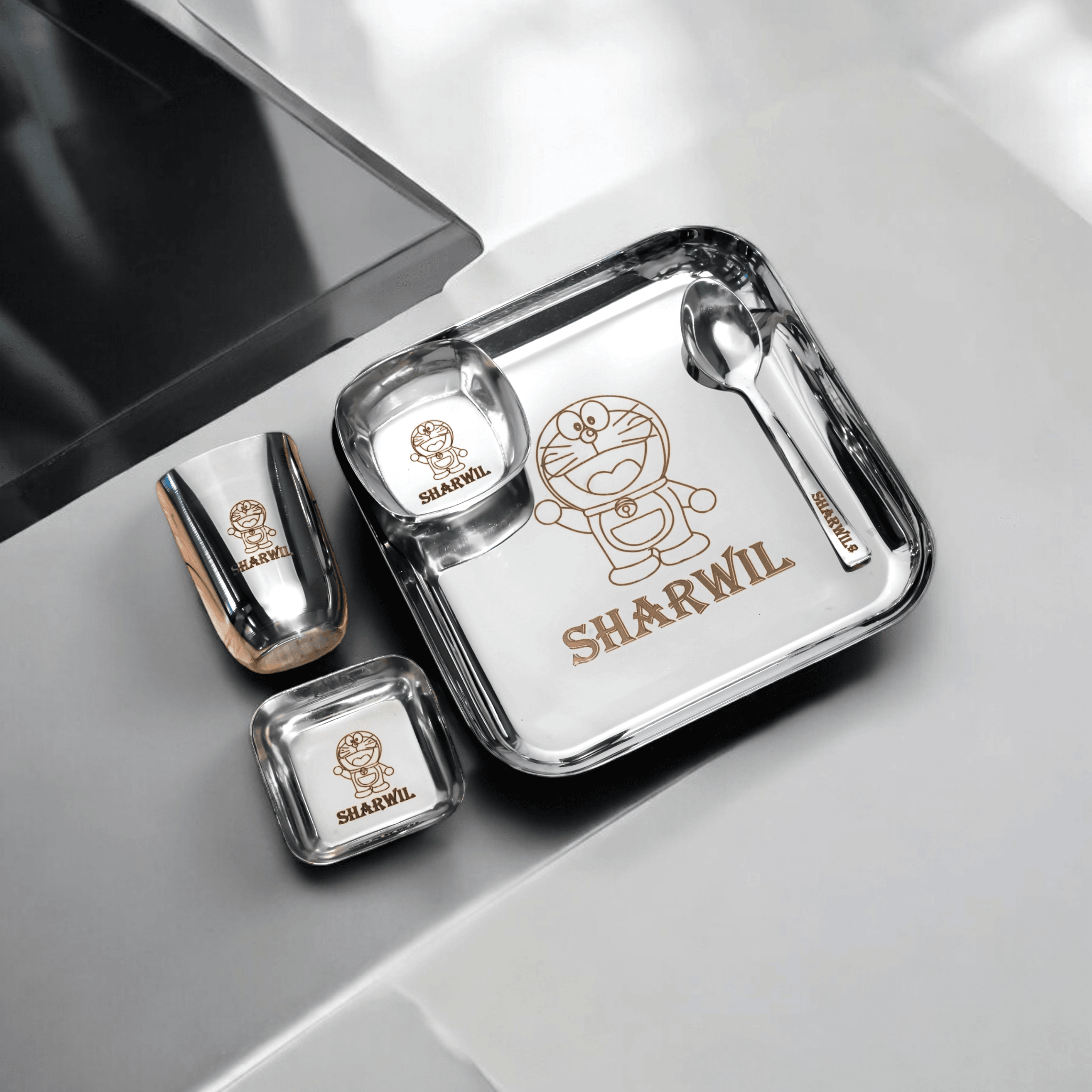 Heavy Weight Baby Dinner set | Best Gift for kid | Thalli set for kids | Stainless steel kids plate set | Return gifts | Return gifts for birthday - BBD GIFTS