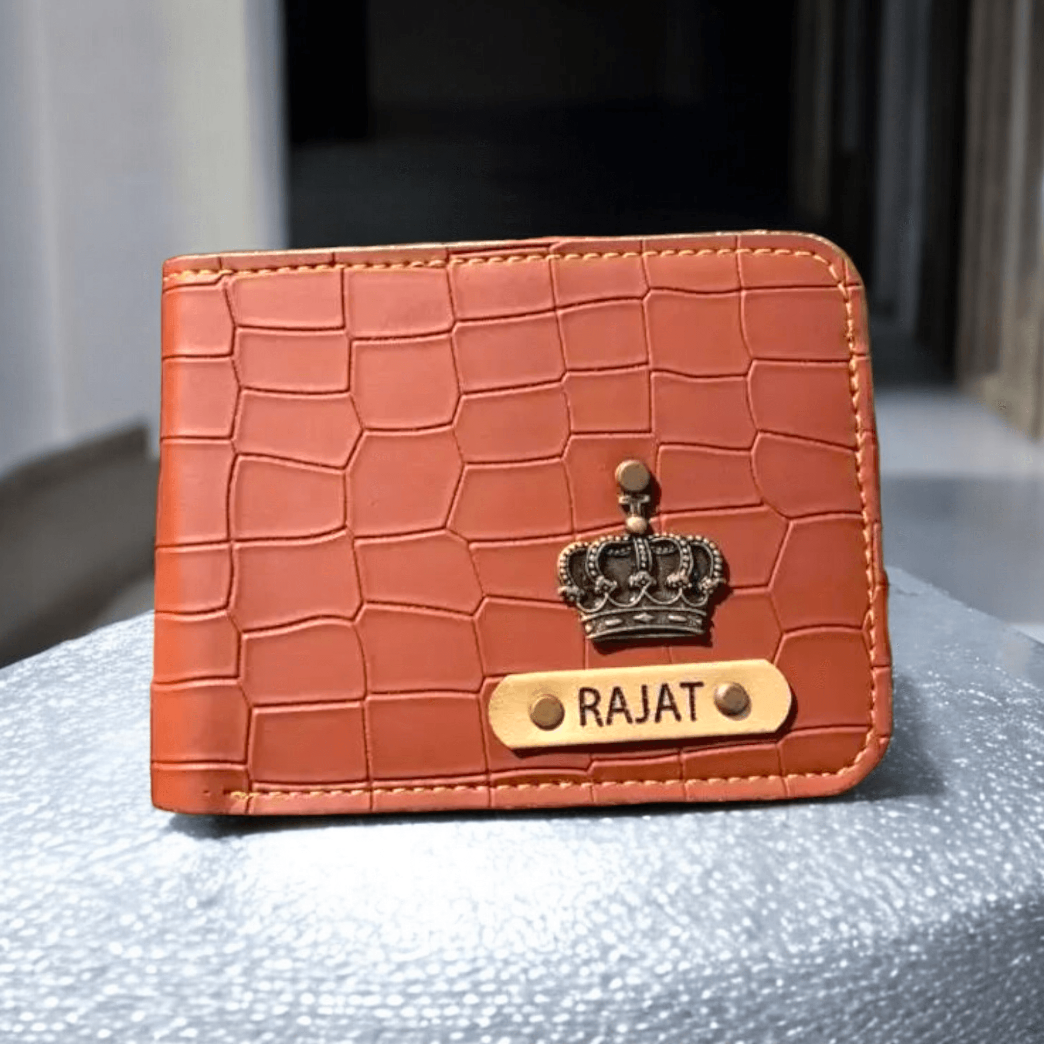 Personalised Croc wallet - Customized Mens Wallet - Gifts For Him - Gift Ideas For Husband - Name Wallet - BBD GIFTS