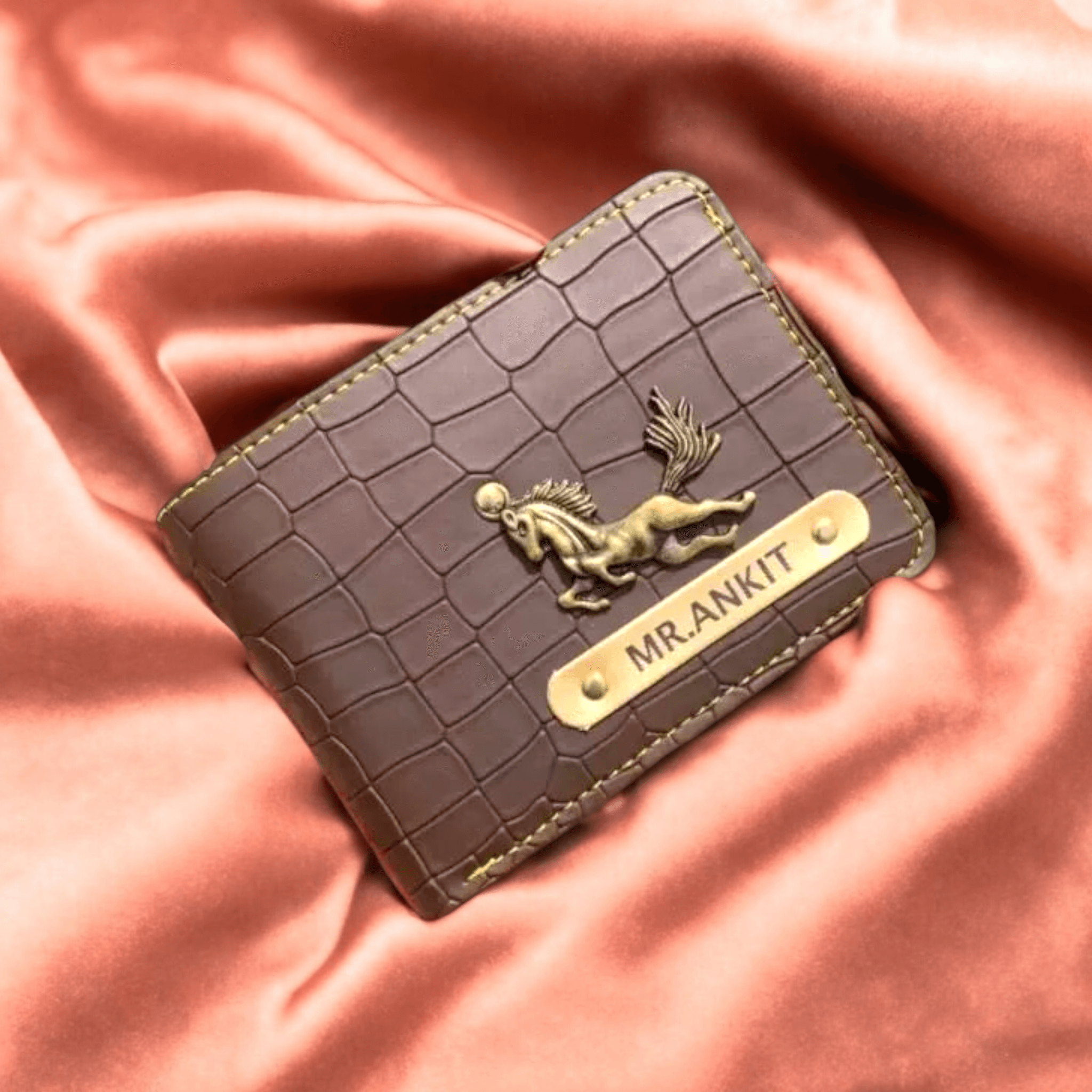 Personalised Croc wallet - Customized Mens Wallet - Gifts For Him - Gift Ideas For Husband - Name Wallet - BBD GIFTS