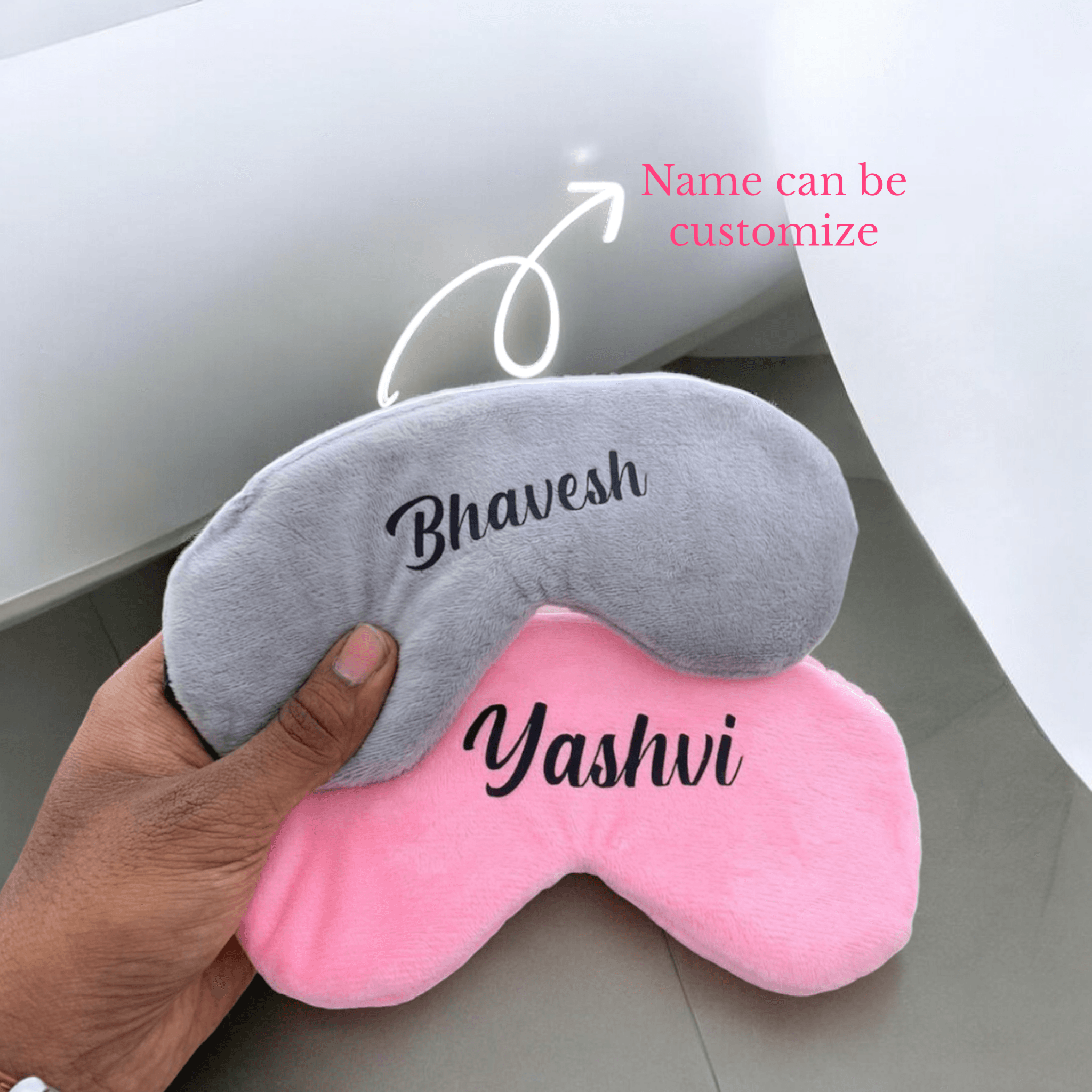Personalised Eye Mask | Soft Velvet mask | Customized soft mask | Custom eyemask |Sleep eyemask - BBD GIFTS