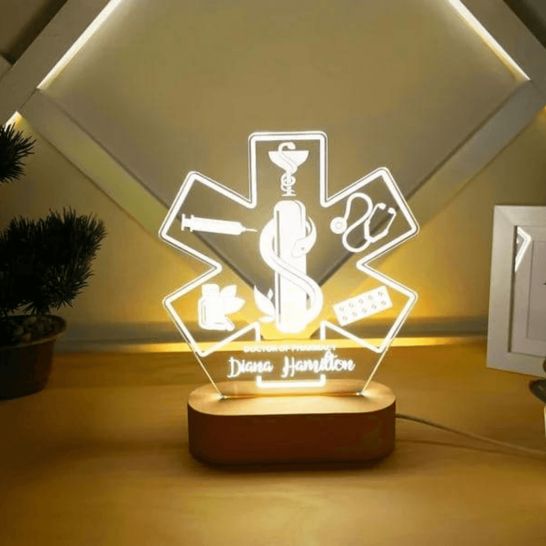 Personalized Doctor Pharmacy LED Lamp | Best Gift for Doctors| Doctors Gifts | Professional Gifts| - BBD GIFTS