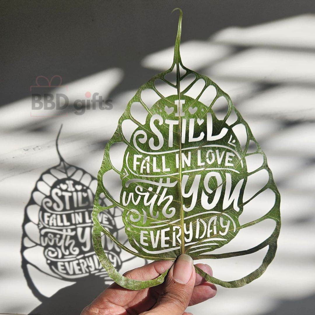 Natural Custom Leaf Art | Best Gifts For Birthday , Occasional , Anniversaries ,girls | gift for him and her - BBD GIFTS