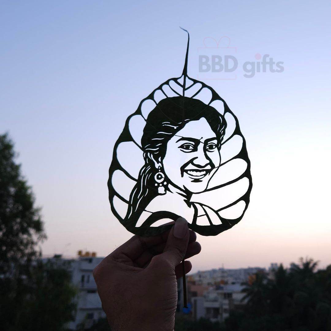Natural Custom Leaf Art | Best Gifts For Birthday , Occasional , Anniversaries ,girls | gift for him and her - BBD GIFTS