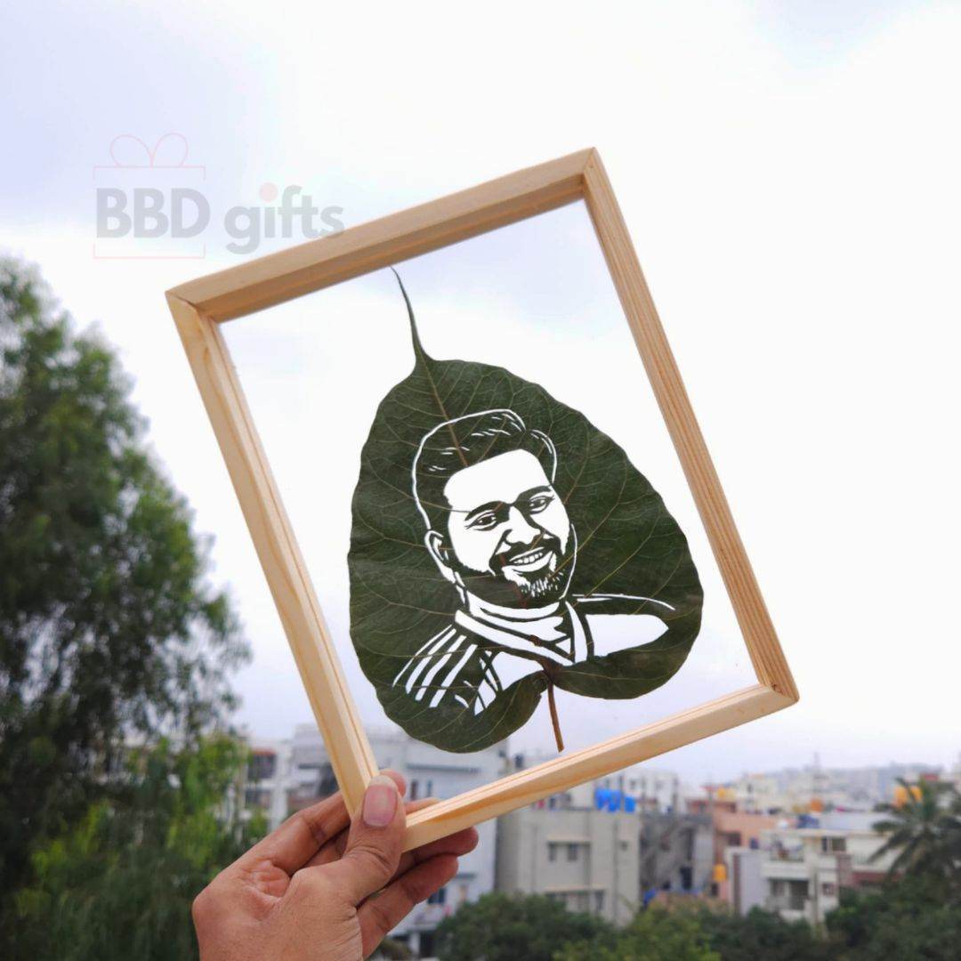 Natural Custom Leaf Art | Best Gifts For Birthday , Occasional , Anniversaries ,girls | gift for him and her - BBD GIFTS