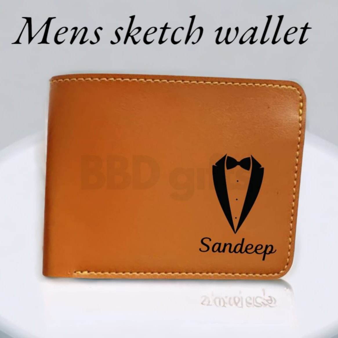 Customized sketch wallet - Personalized Mens Wallet - Birthday Gifts For Him - Gift For Boyfriend - Gift For Father - BBD GIFTS