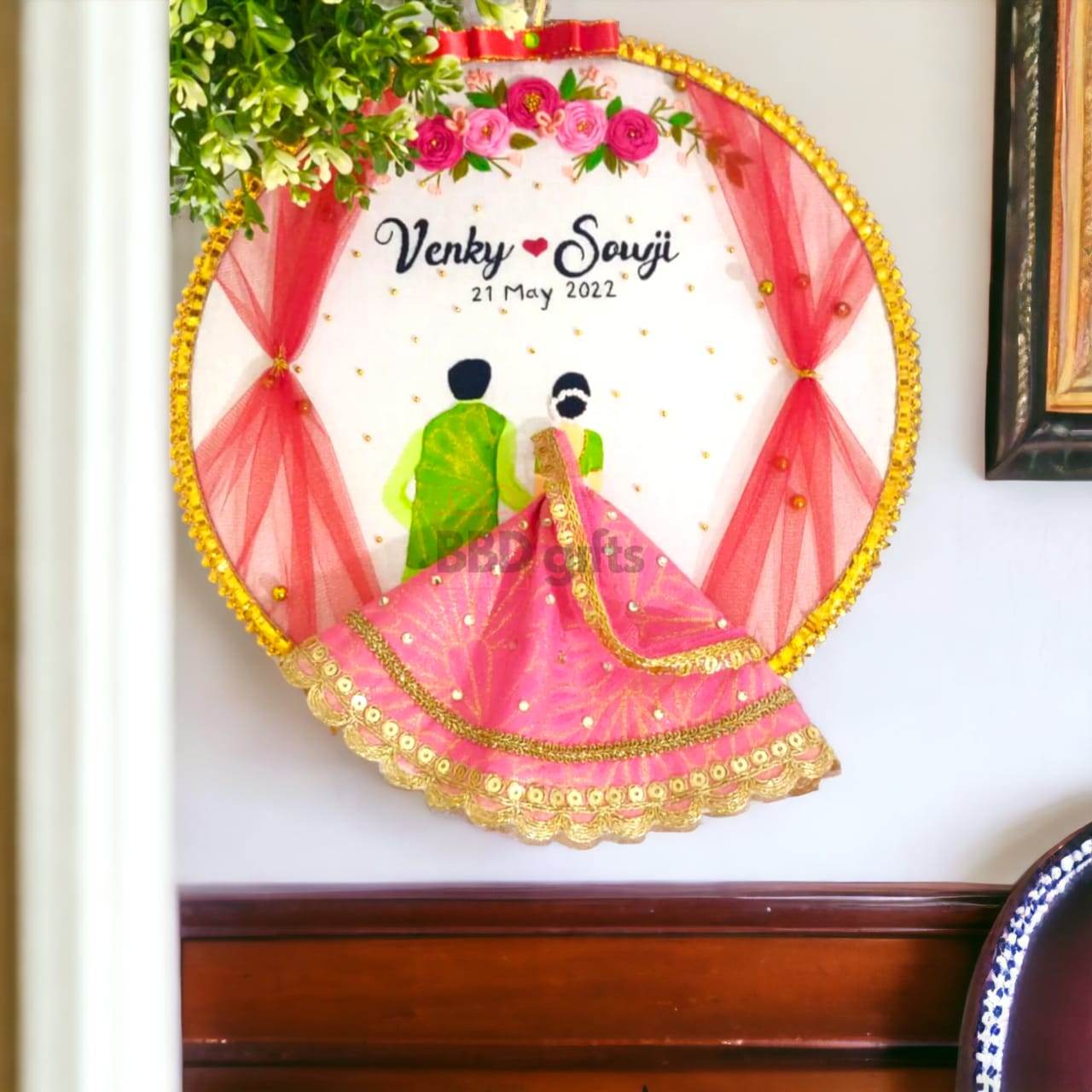 Perfect Gift For Wedding | Wedding Hoops | Embroidery Hoop | Unique Wedding Gift Ideas - BBD GIFTS