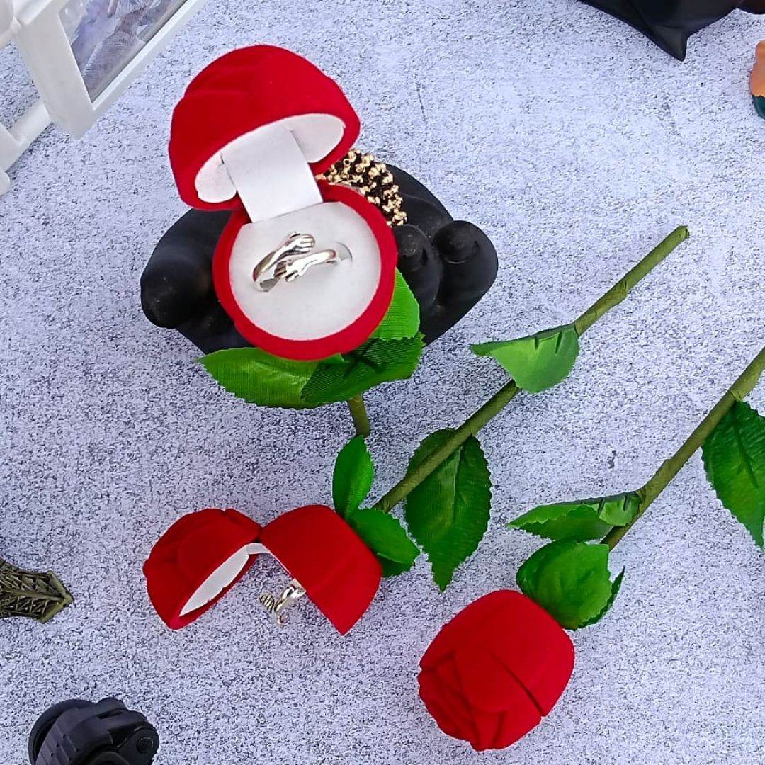 Valentine's Day Combo | Rose Ring Box - Special Hug Ring | Romantic Gift For couples - BBD GIFTS