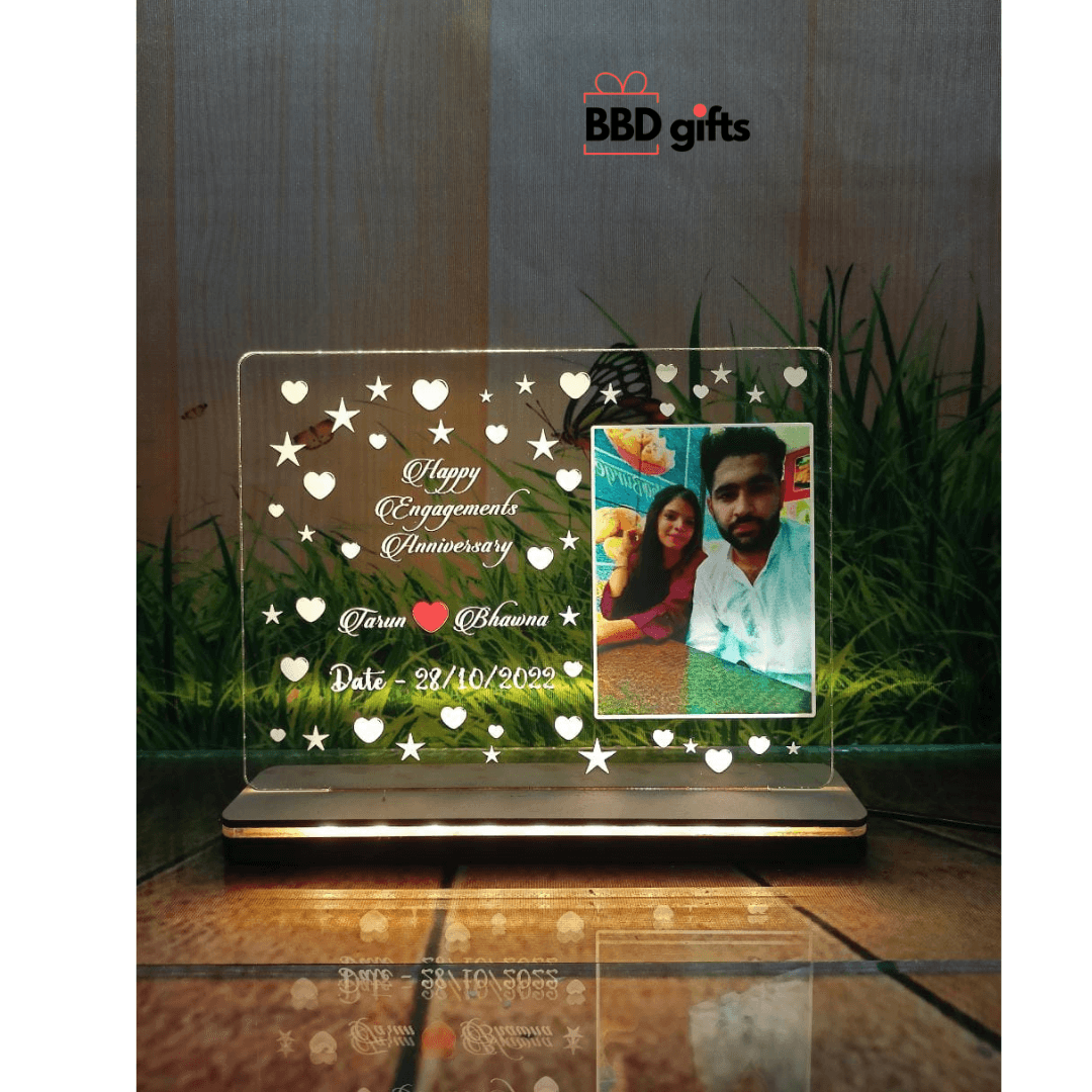 Customized Table Top With LED for Couples| Table decors| Anniversary gifts for couples | - BBD GIFTS
