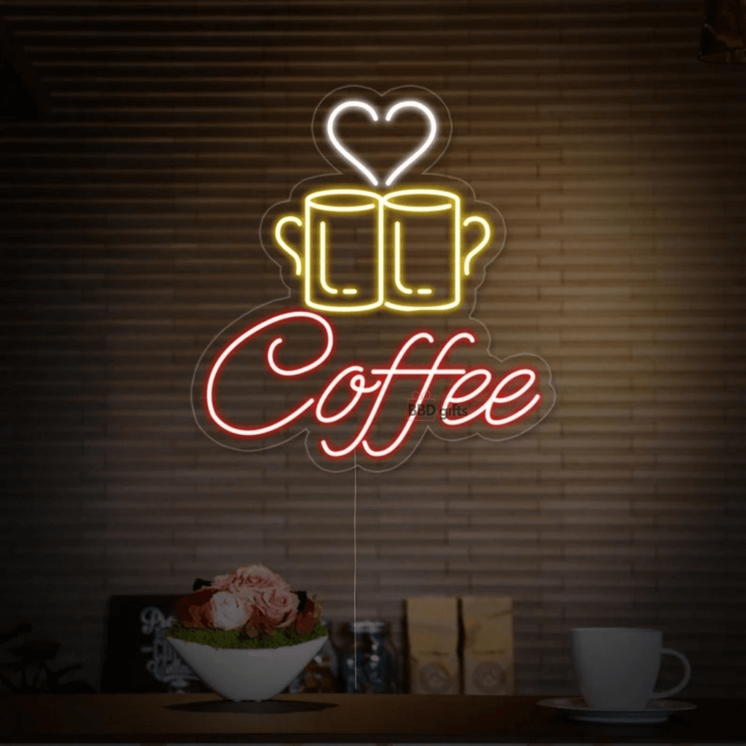Coffee Mugs Neon Sign - BBD GIFTS