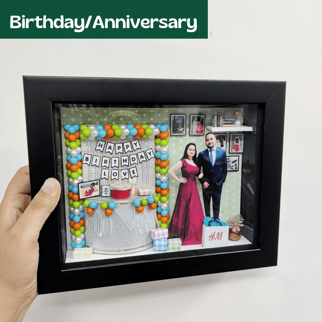 Customised Handmade Miniature Frame - Miniature Shadow Frames - Unique Gifts For Birthday - Birthday Gifts - BBD GIFTS