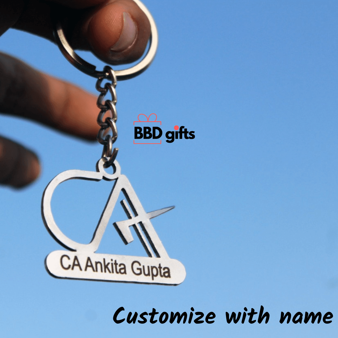 Customized stainless steel keychain for CA - BBD GIFTS