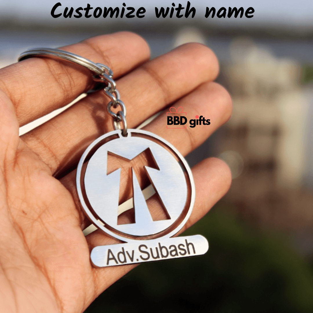 Customized stainless steel keychain for advocate |Custom made keychain for adovocates | Keychain for lawyer| Keychain for advocate - BBD GIFTS